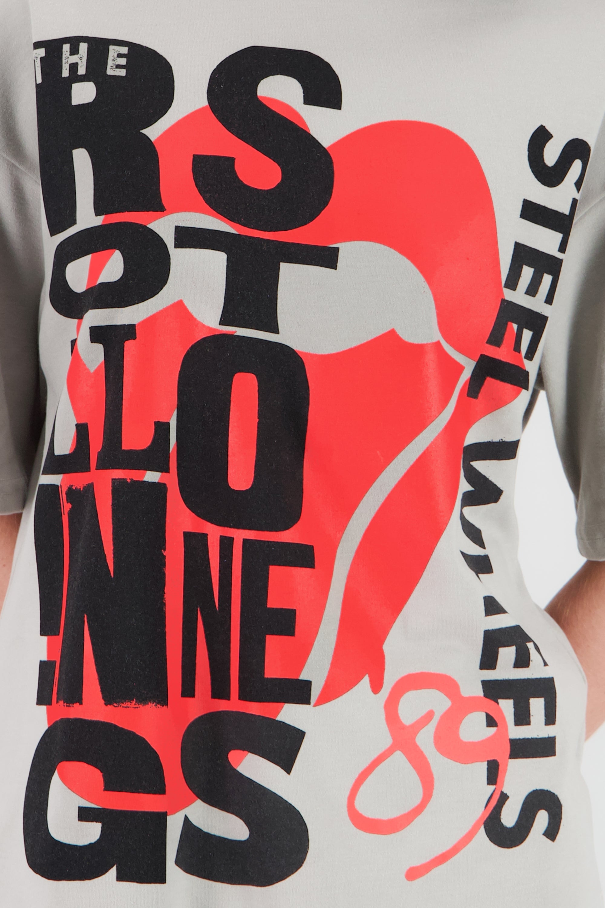 Playera Rolling Stones concierto '89 GRIS CLARO