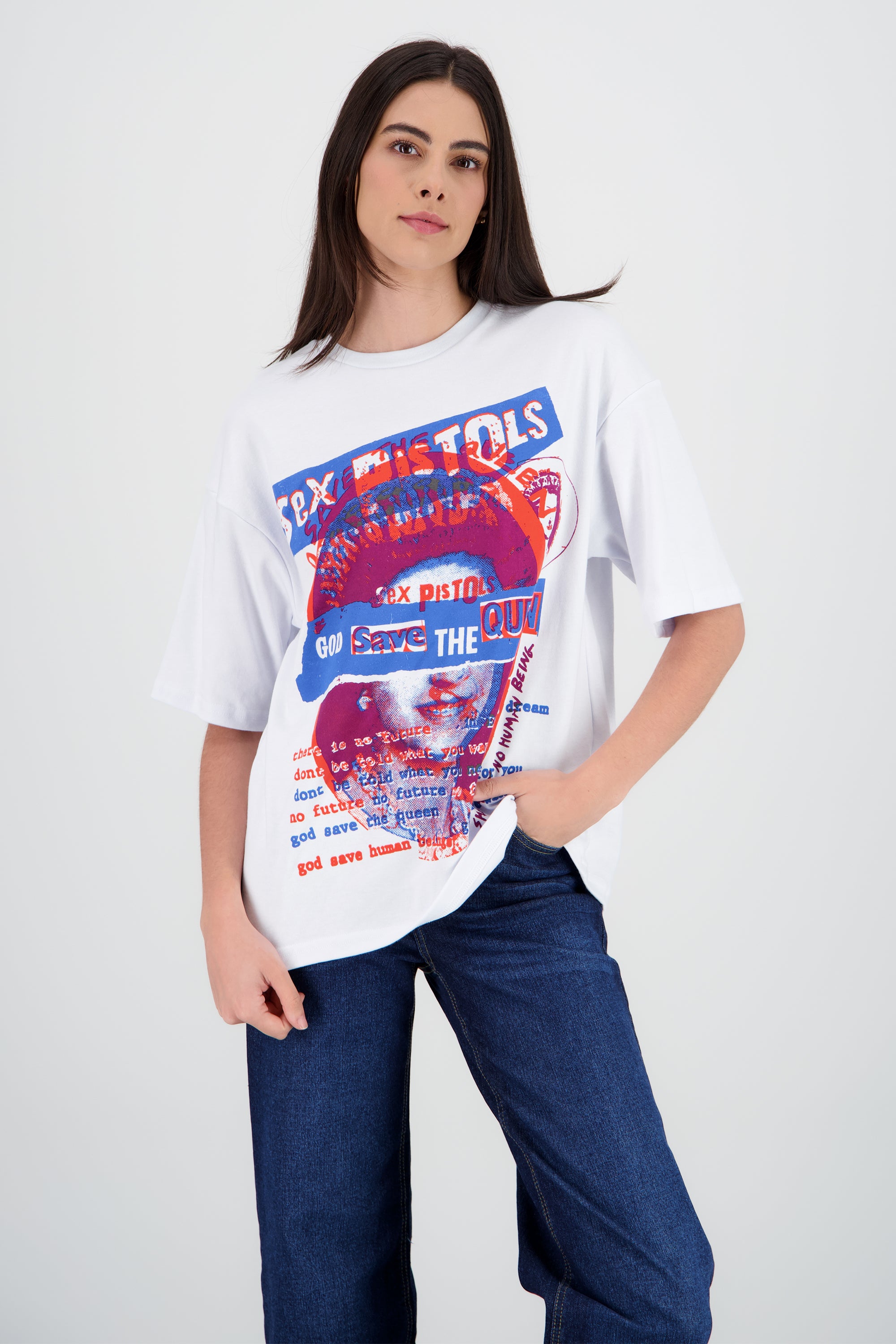 Playera Sex Pistols God save the Queen BLANCO