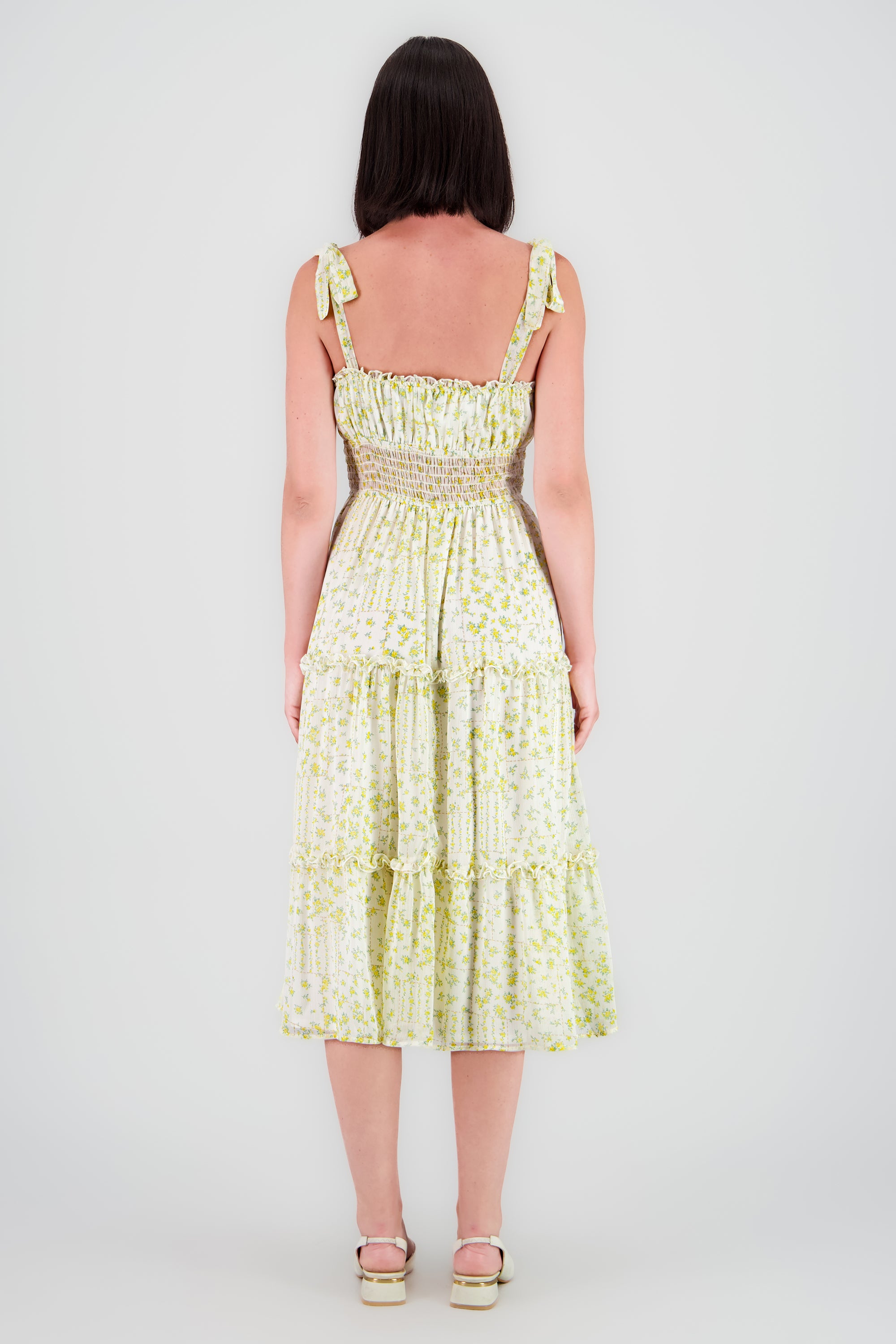Vestido Maxi Flores AMARILLO