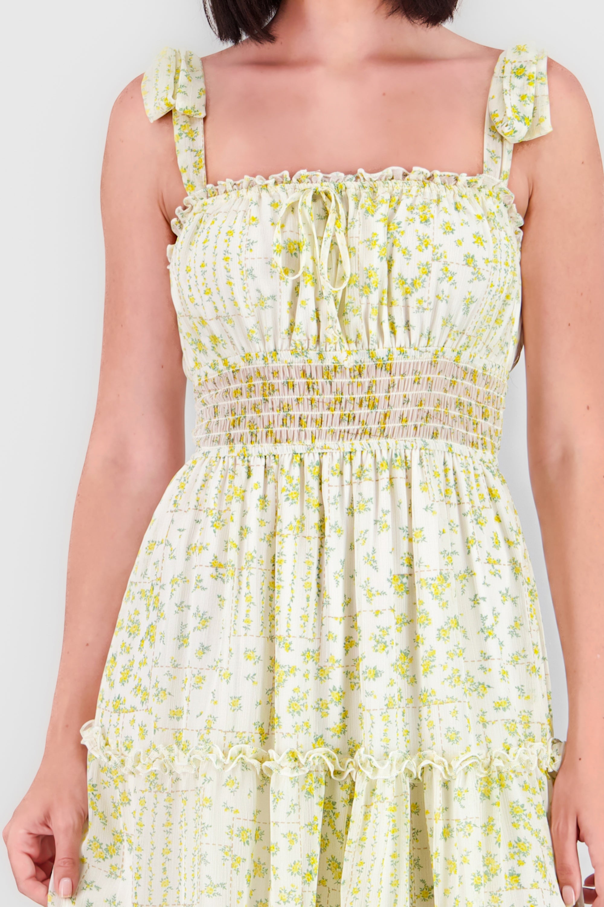 Vestido Maxi Flores AMARILLO