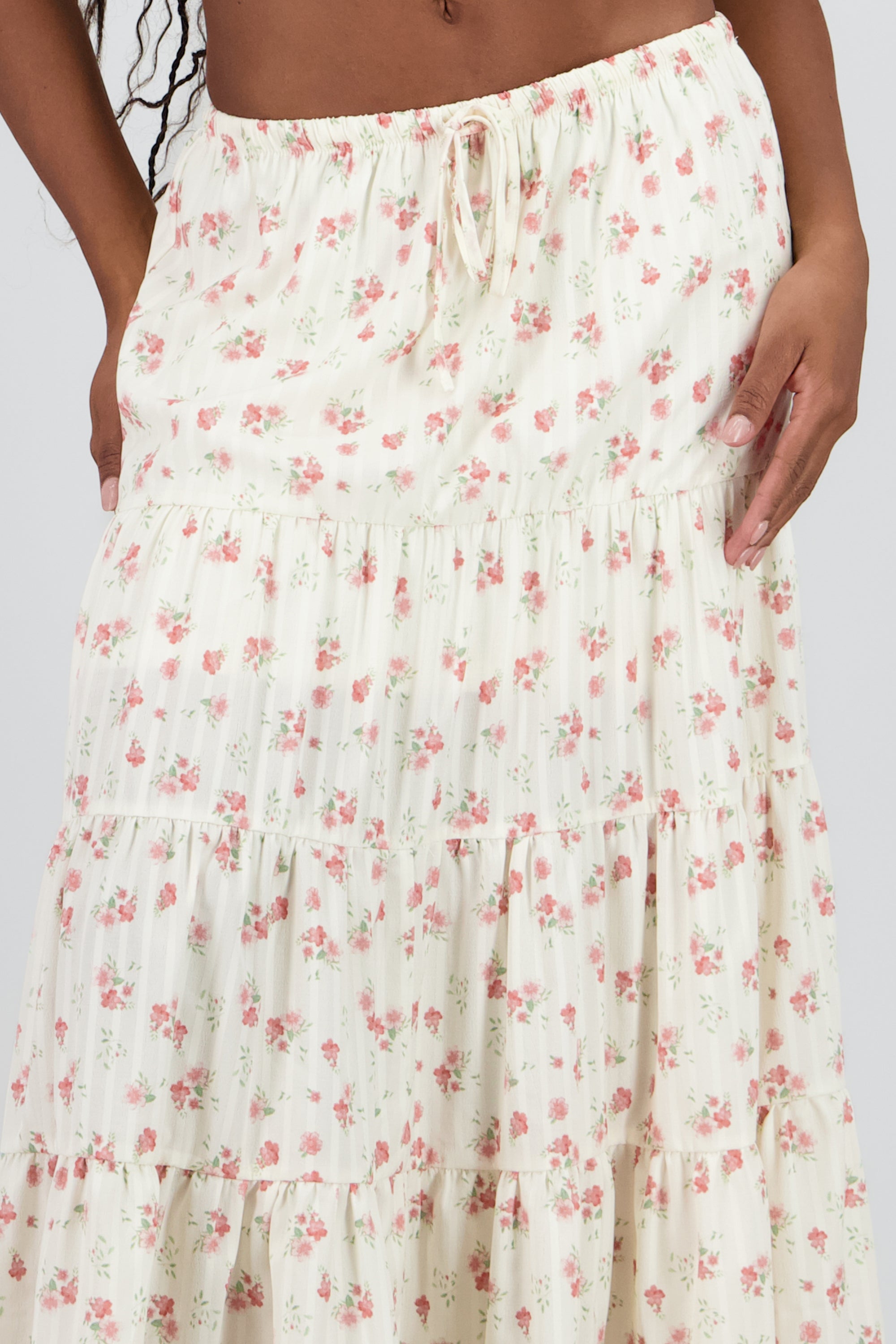 Falda maxi flores ROSA COMBO