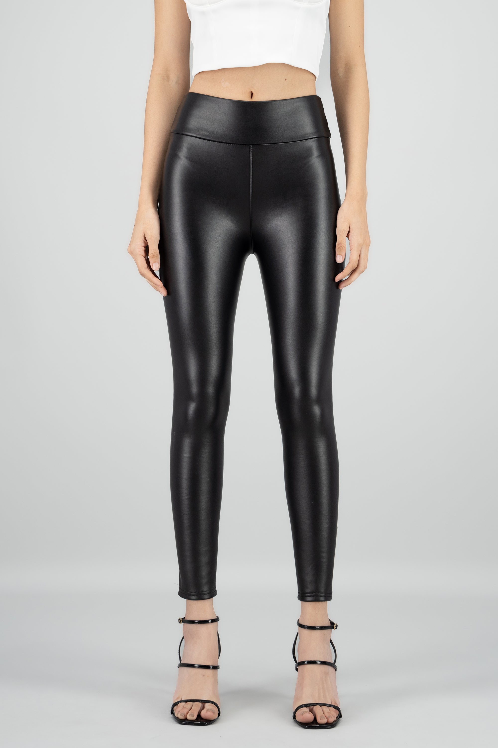 Leggings pu termicos NEGRO
