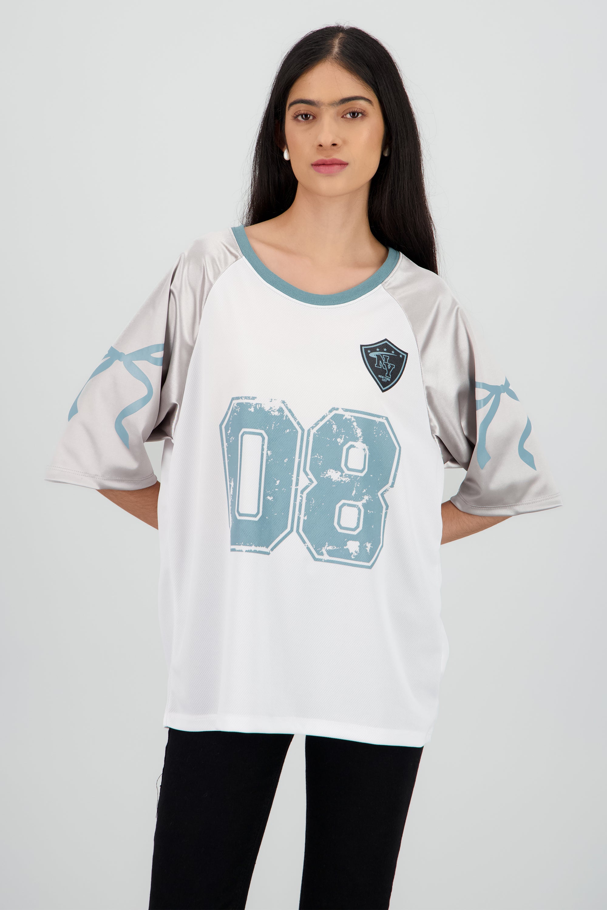 Playera deportiva contraste mangas SAGE
