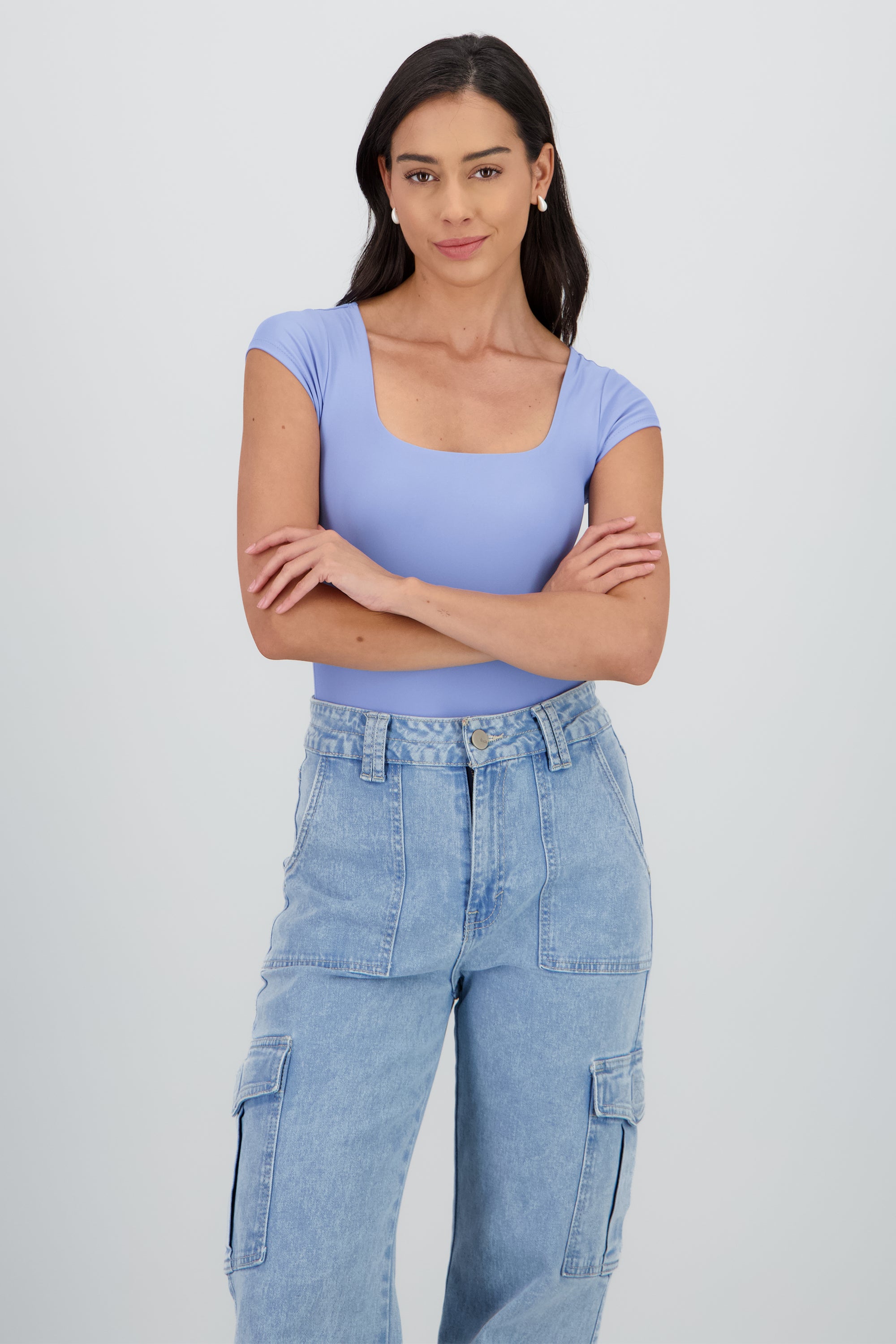 Body Escote Cuadrado AZUL CIELO