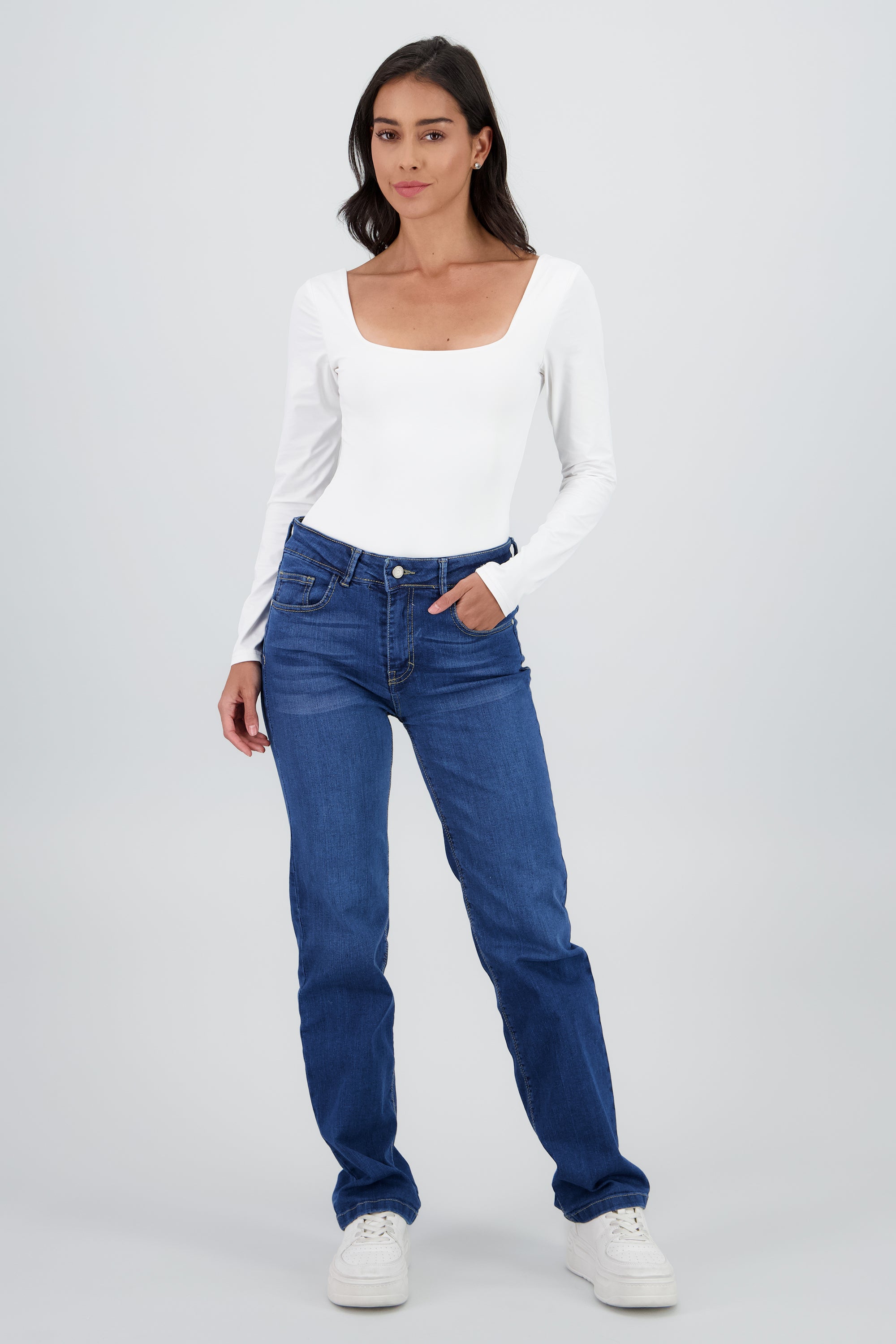 Jeans straight comfort DARK WASH