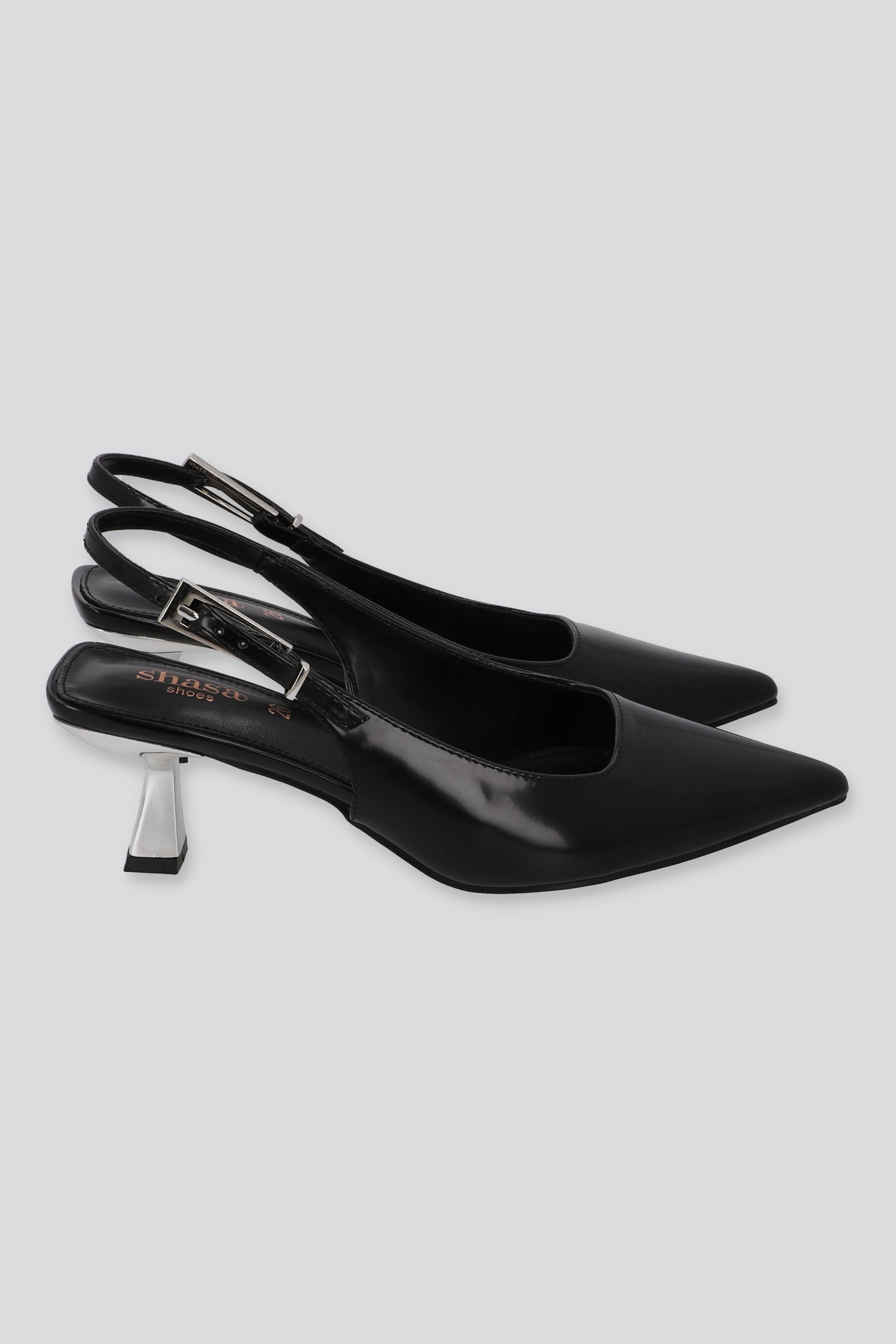 TACON POINTY CROMADO DORADO NEGRO