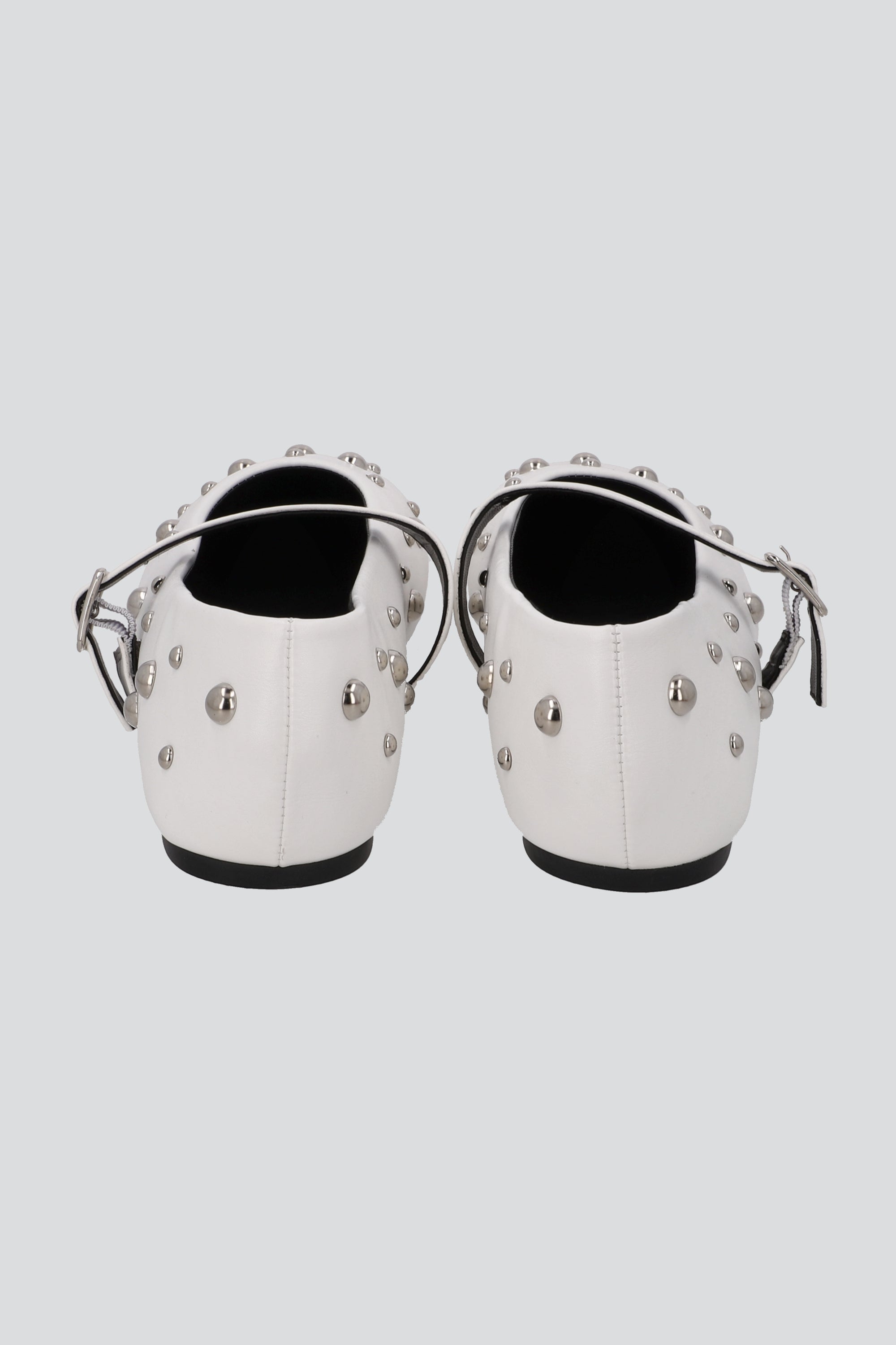 Flats mary jane studs bolas 3D BLANCO