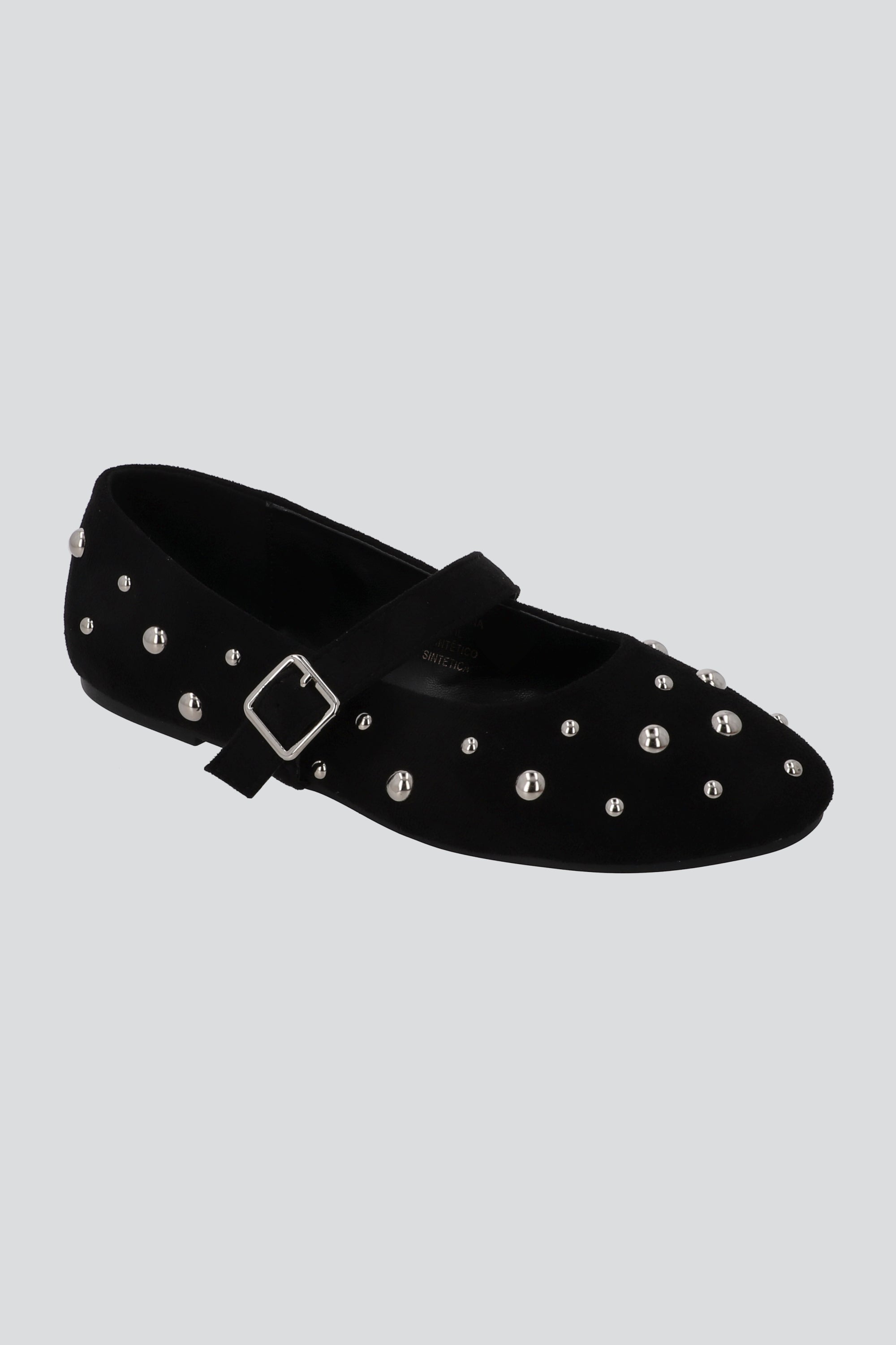 Flats mary jane studs bolas 3D NEGRO