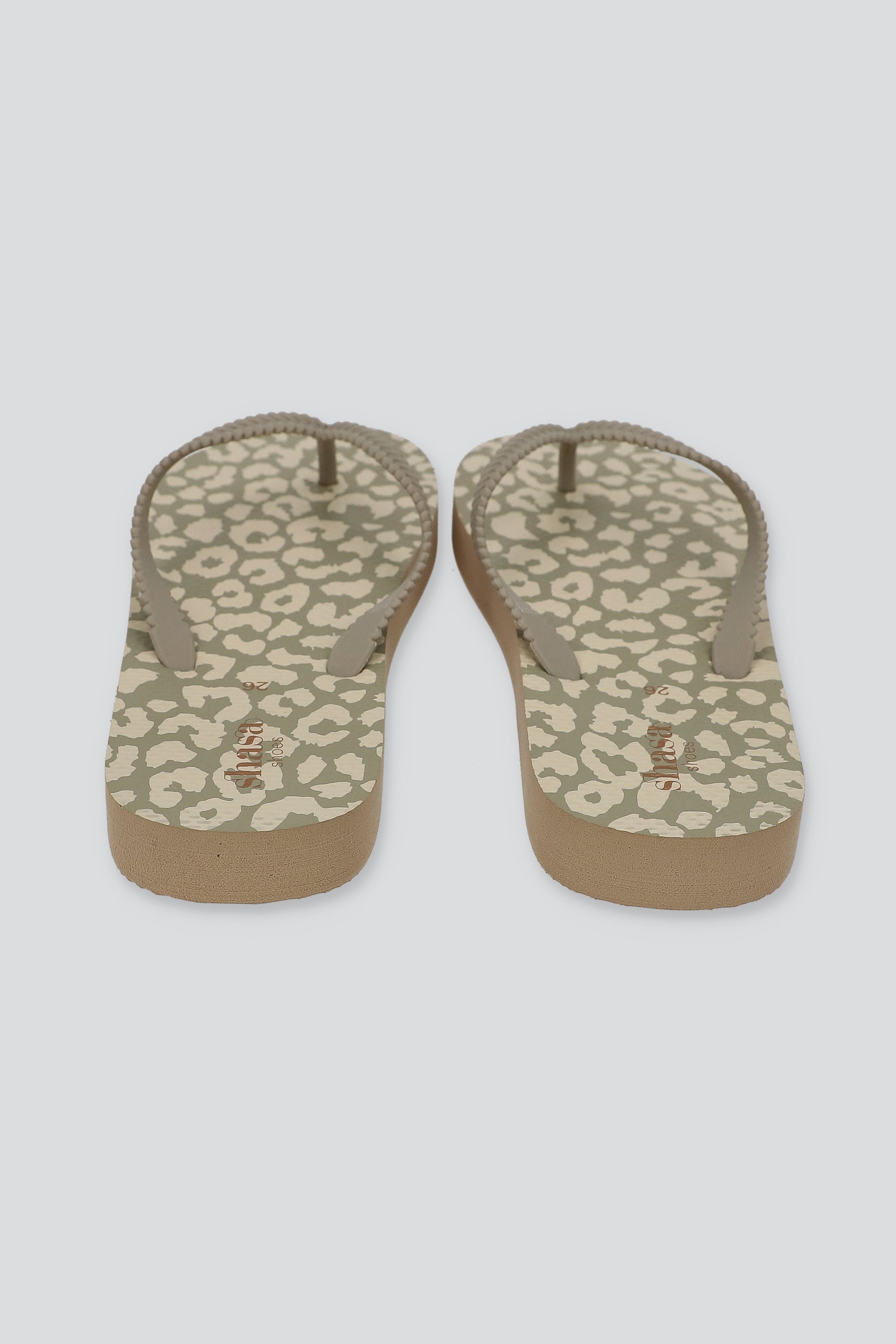 FLIP FLOP ANIMAL PRINT TAUPE