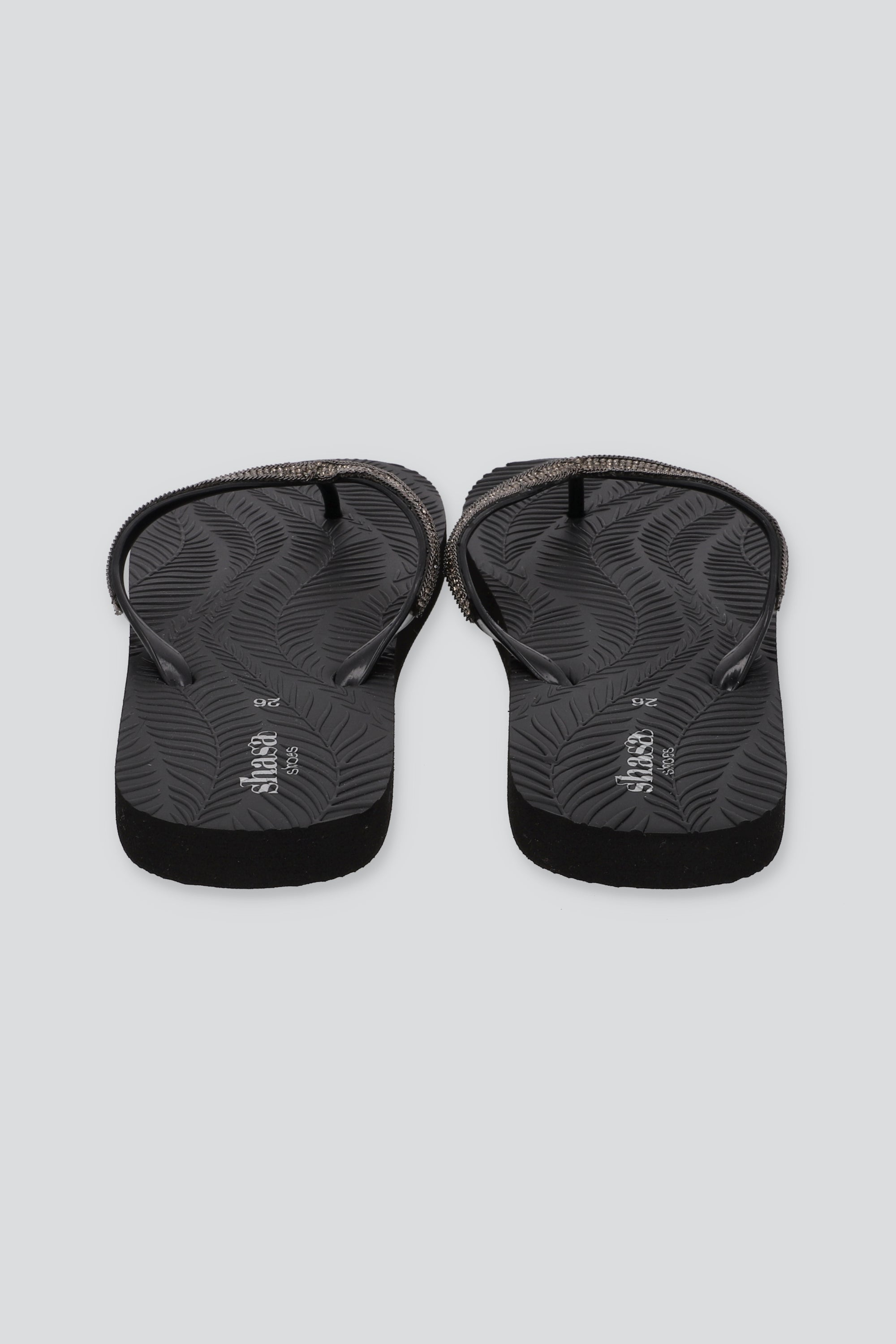 FLIP FLOP BRILLO ROCA NEGRO