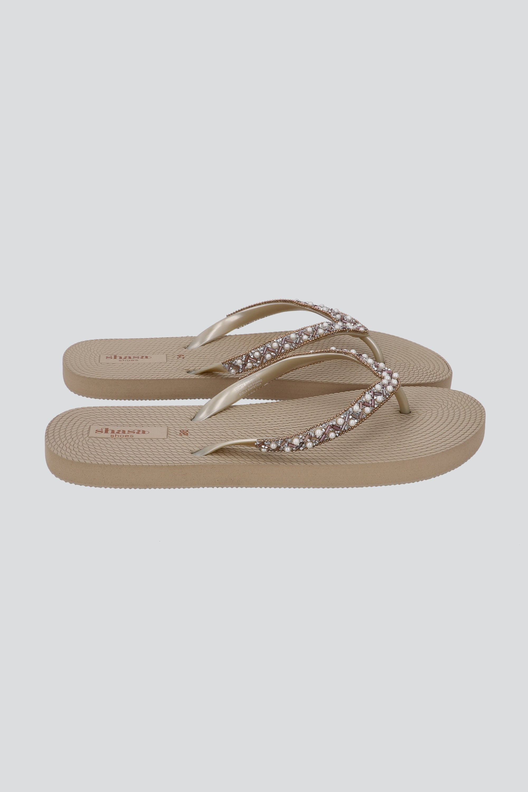 FLIP FLIOP BRILLO PERLAS NUDE