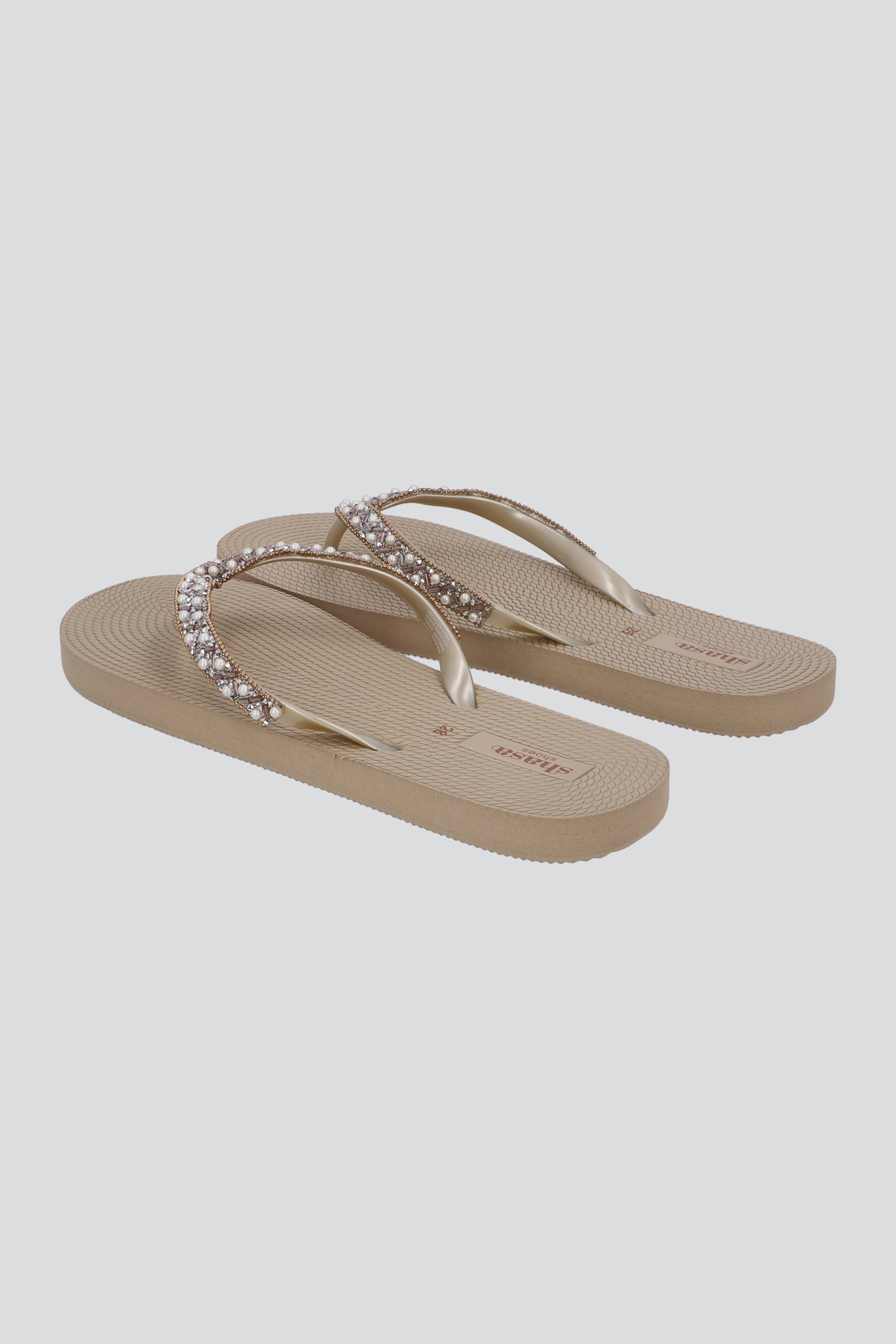 FLIP FLIOP BRILLO PERLAS NUDE