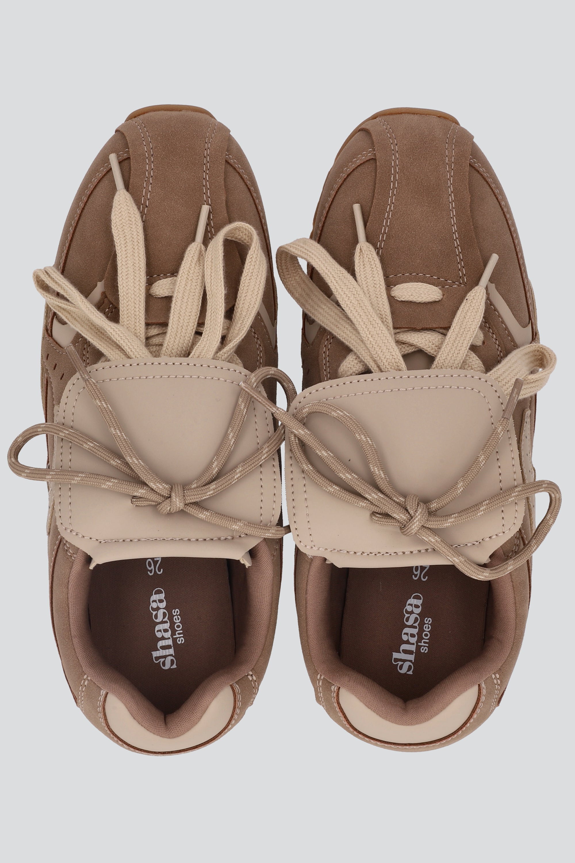 Tenis secciones lengueta TAUPE