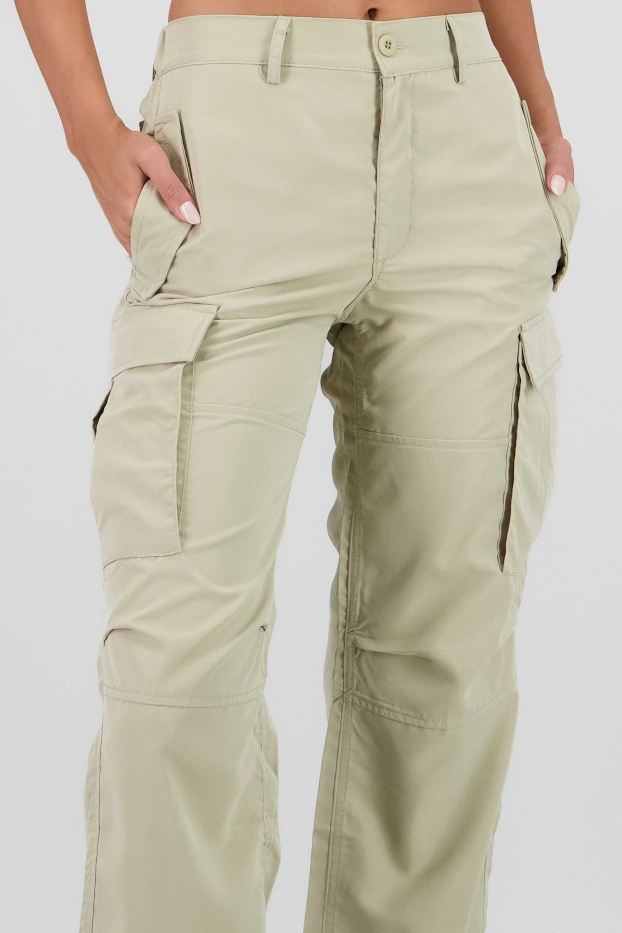 Pantalon parachute liso GREIGE