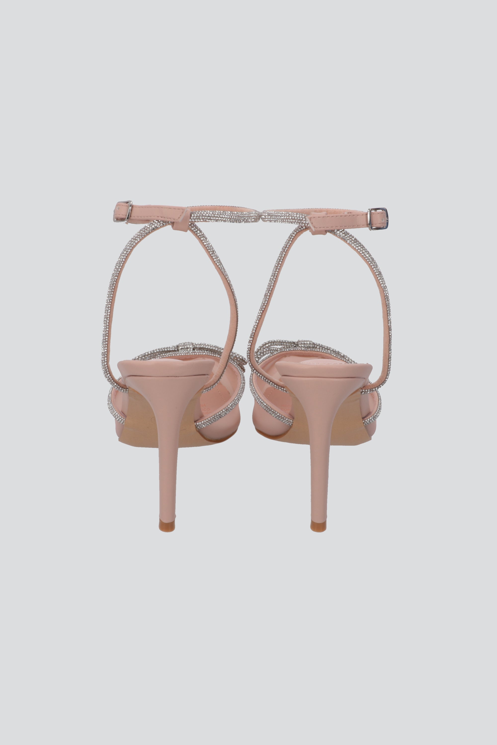 TACON PUNTAL TIRAS MOÑO BRILLOS NUDE
