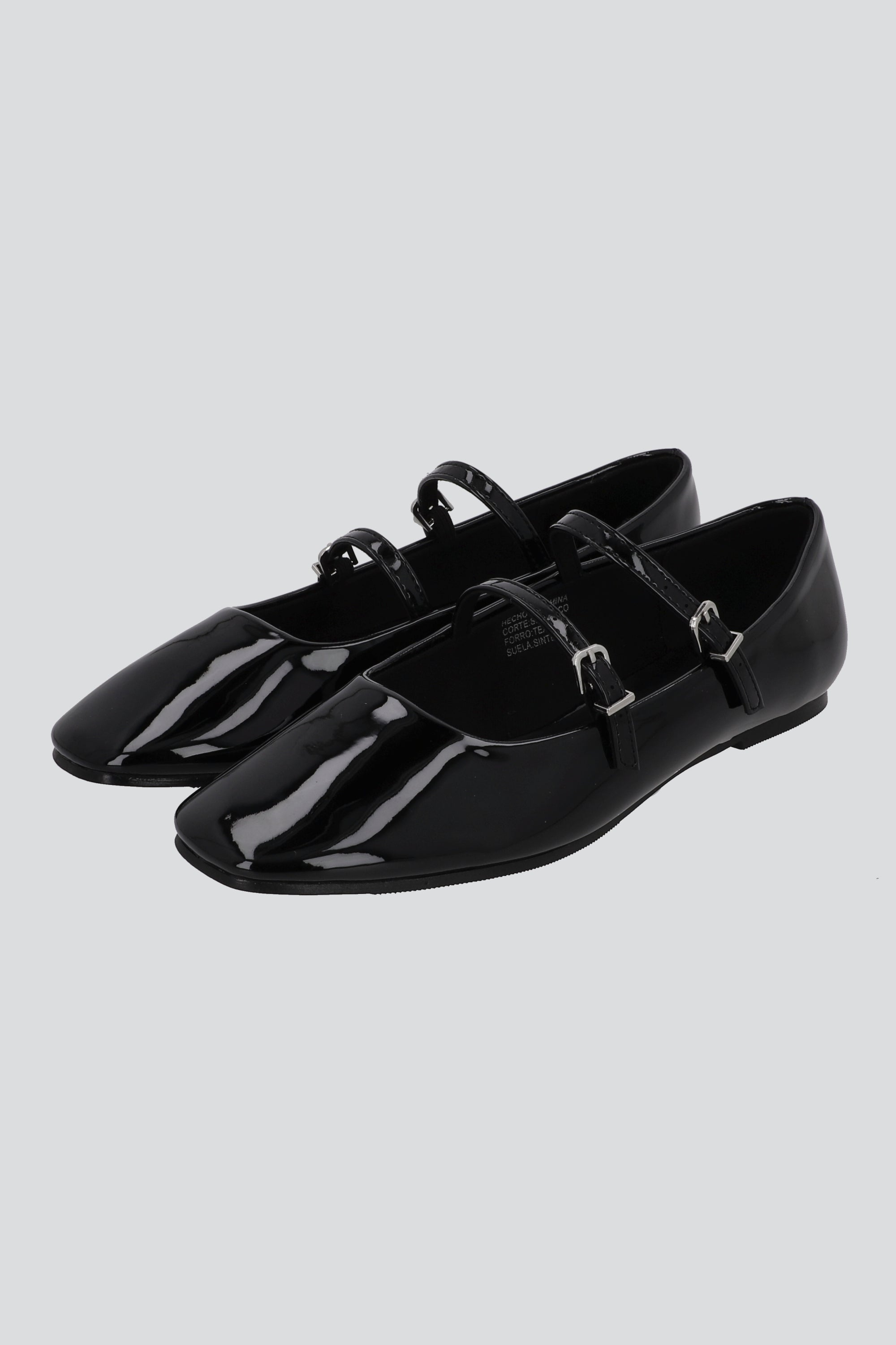 FLAT TIRAS MARY JANE NEGRO