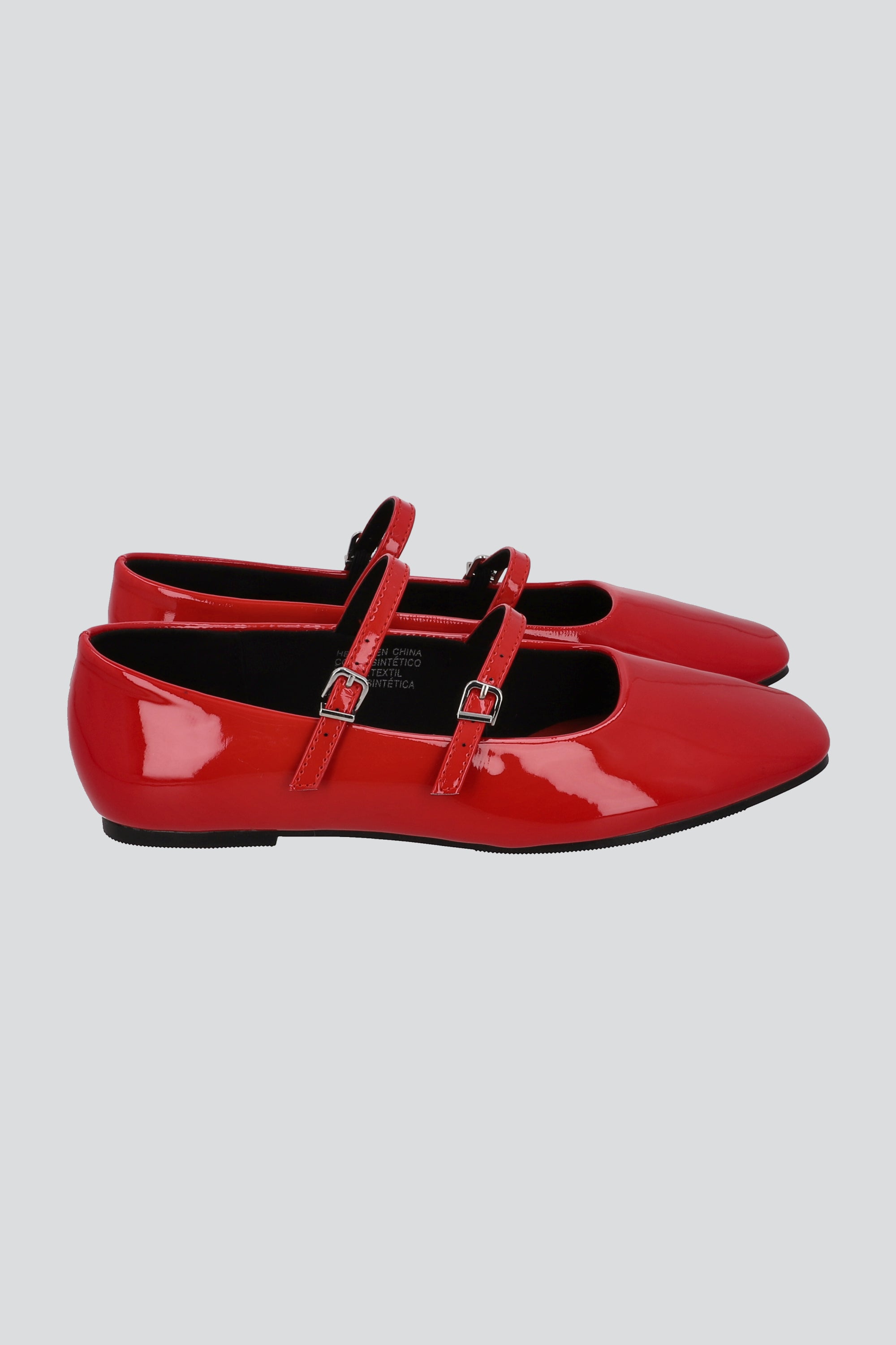 FLAT TIRAS MARY JANE ROJO