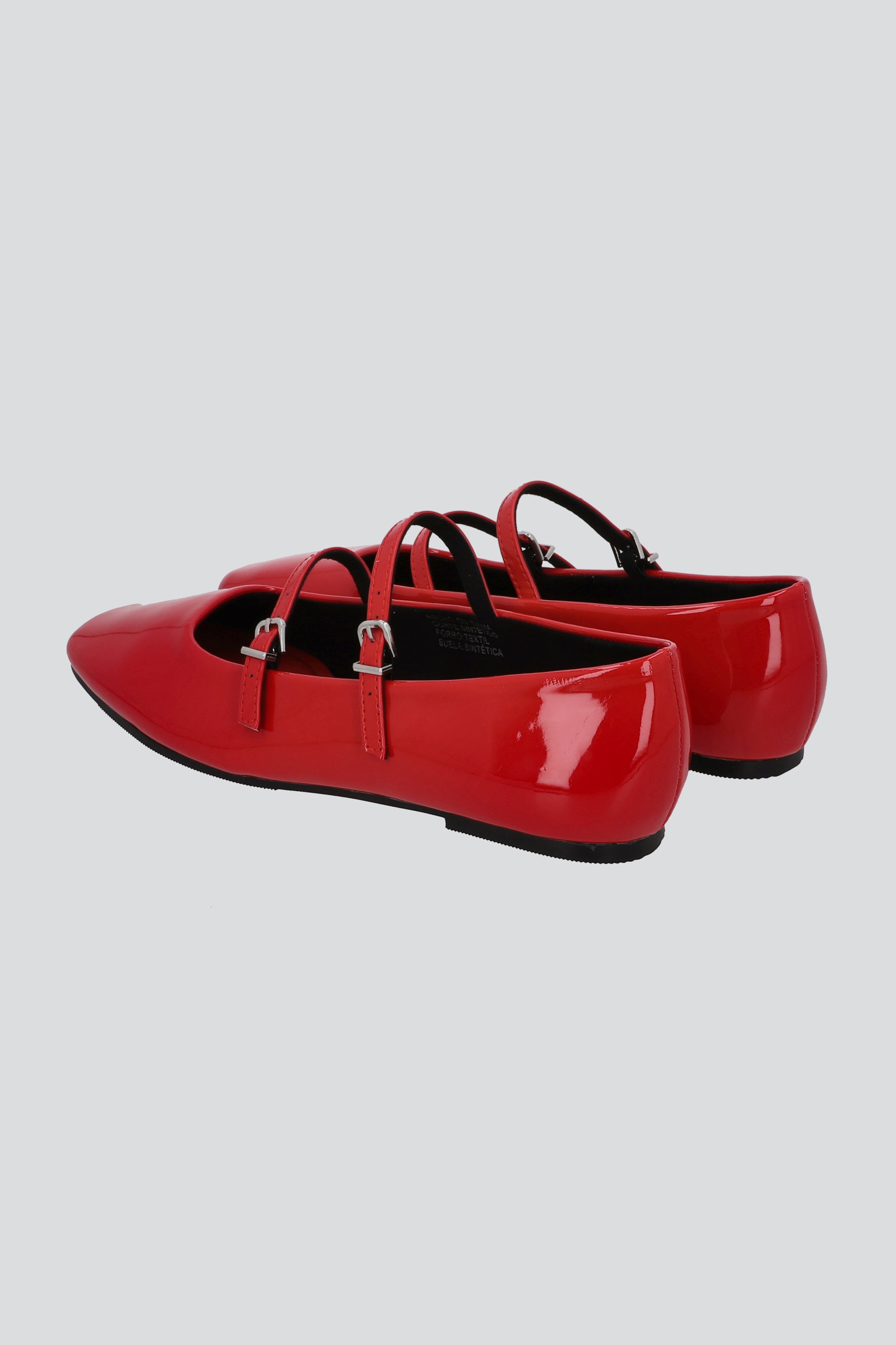 FLAT TIRAS MARY JANE ROJO