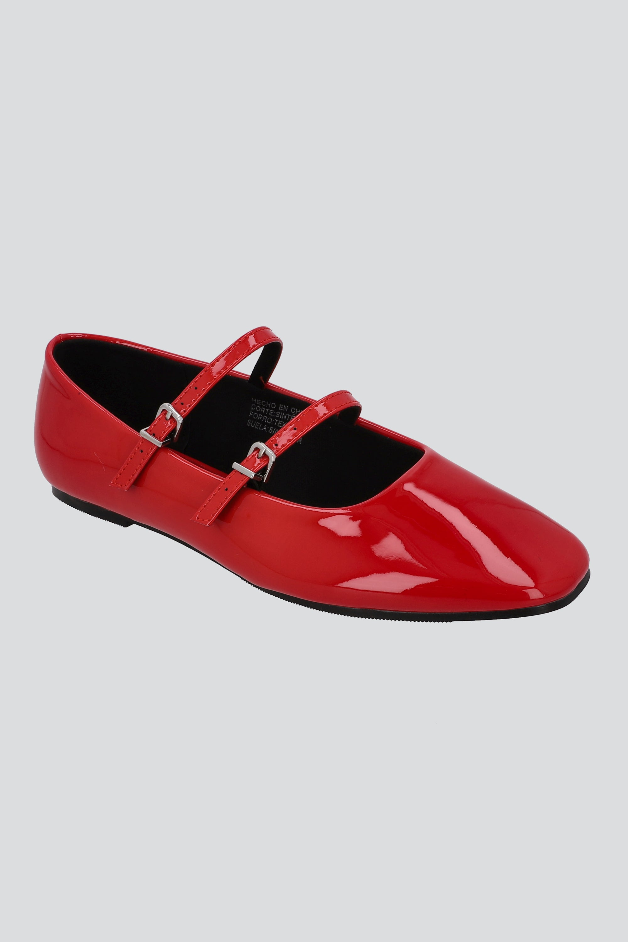 FLAT TIRAS MARY JANE ROJO