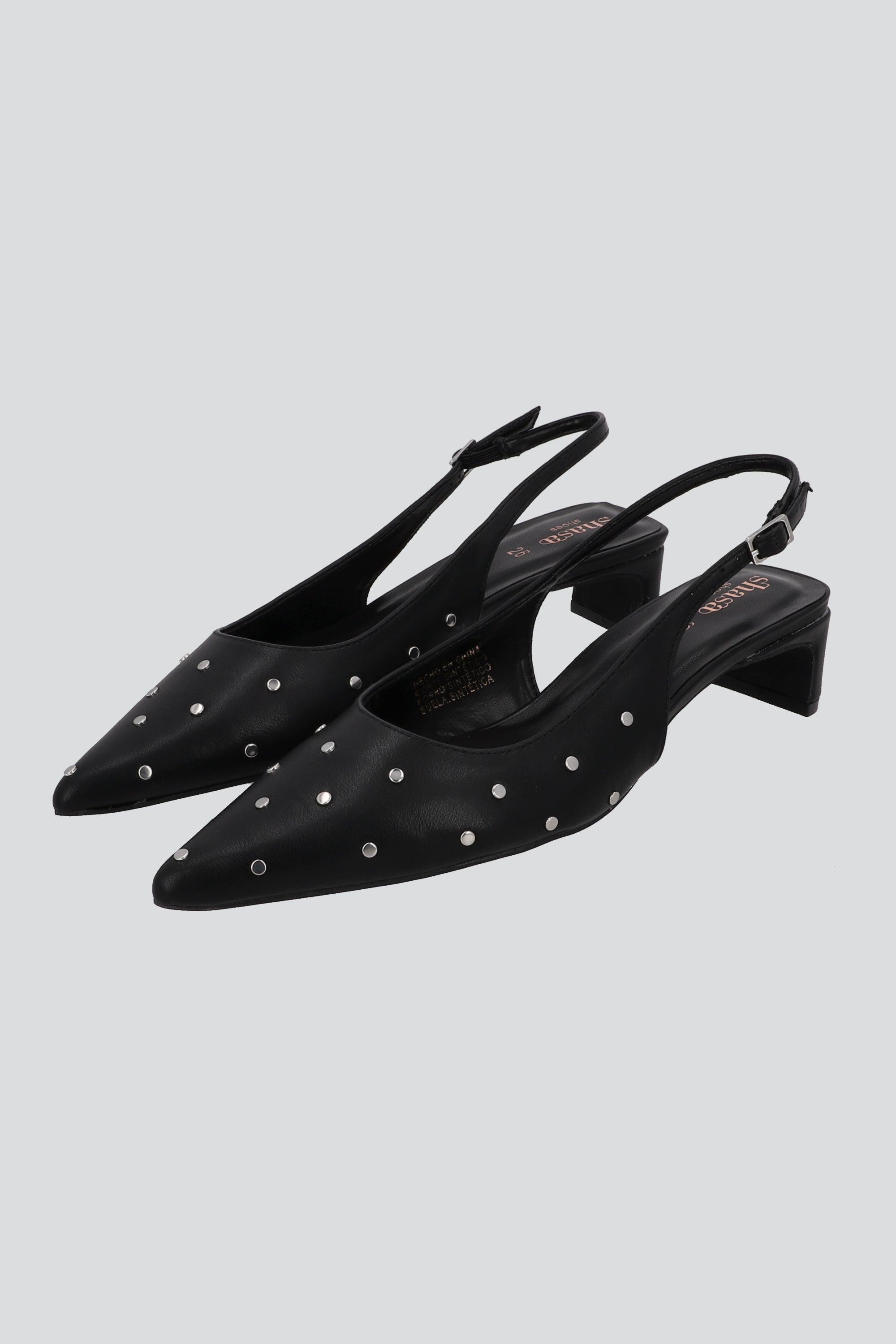 TACON BLOQUE POINTY STUDS NEGRO
