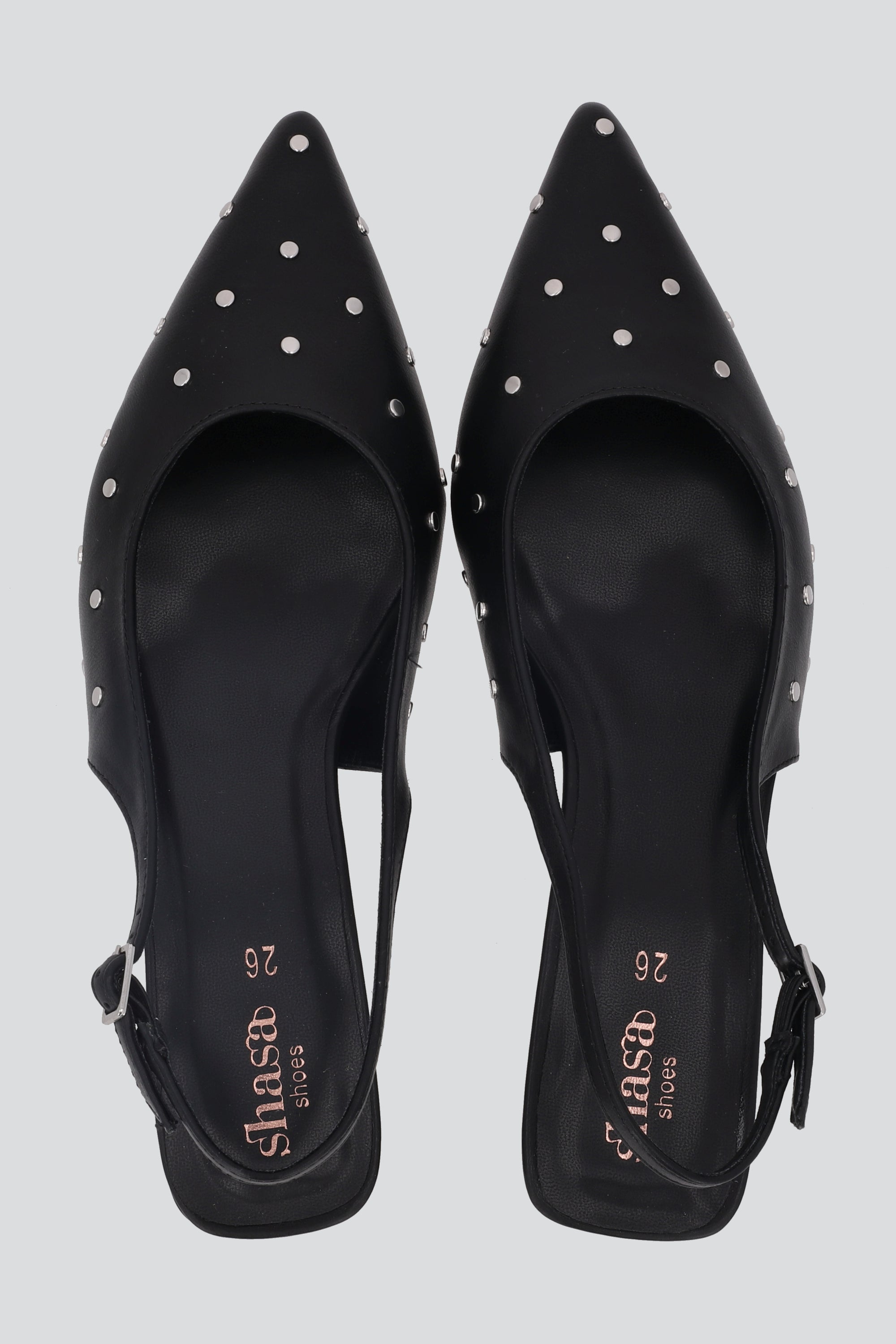 TACON BLOQUE POINTY STUDS NEGRO