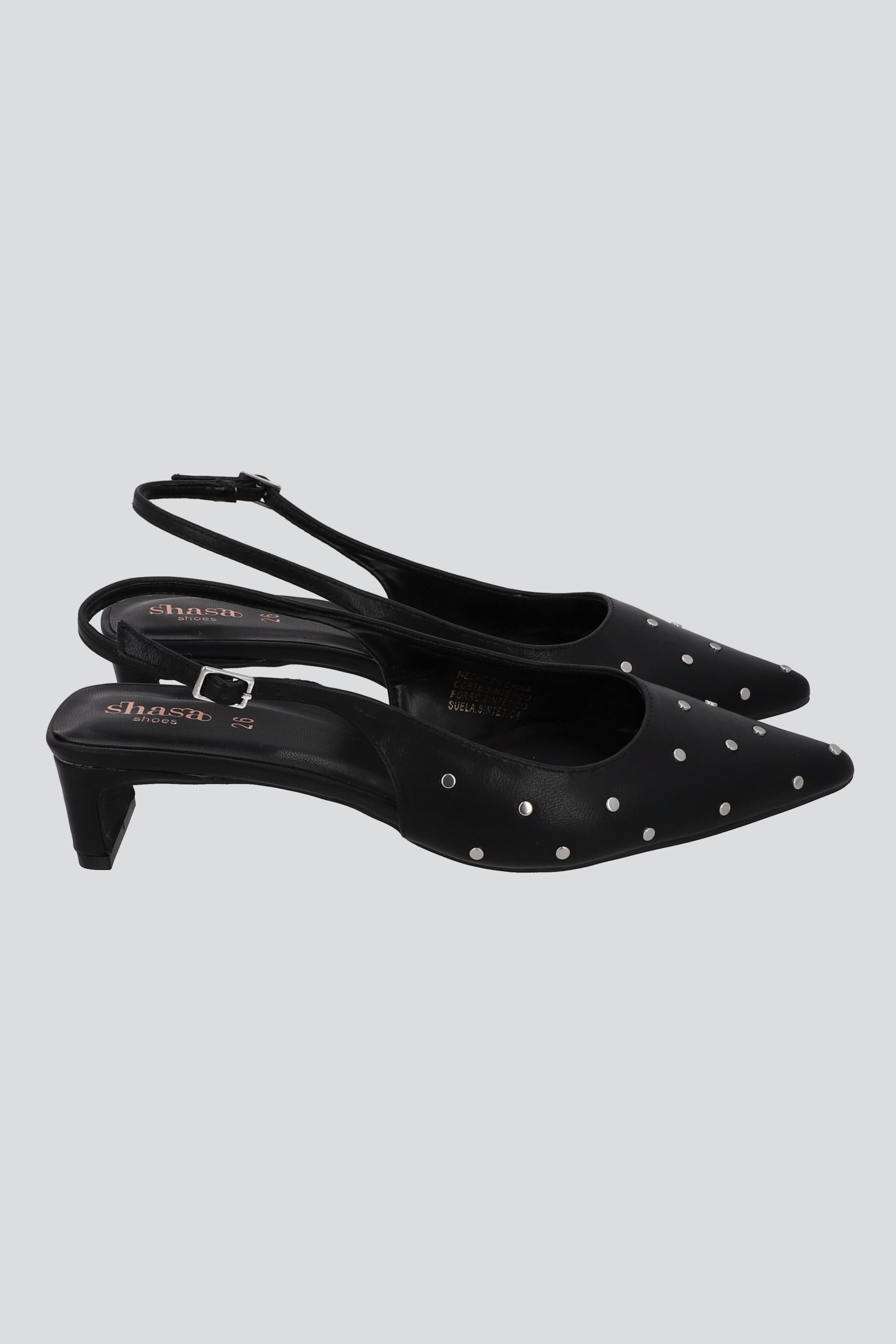TACON BLOQUE POINTY STUDS NEGRO