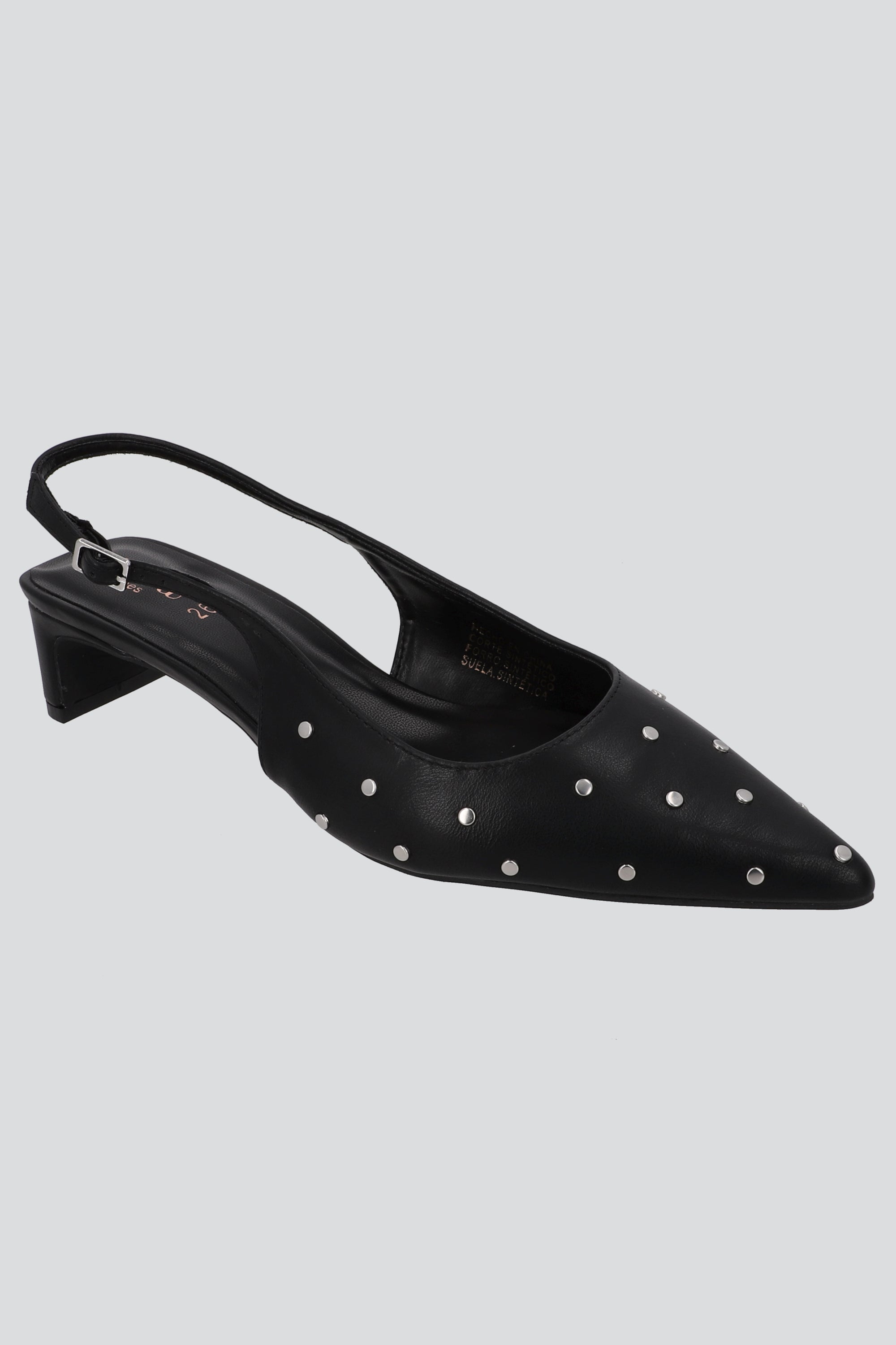 TACON BLOQUE POINTY STUDS NEGRO