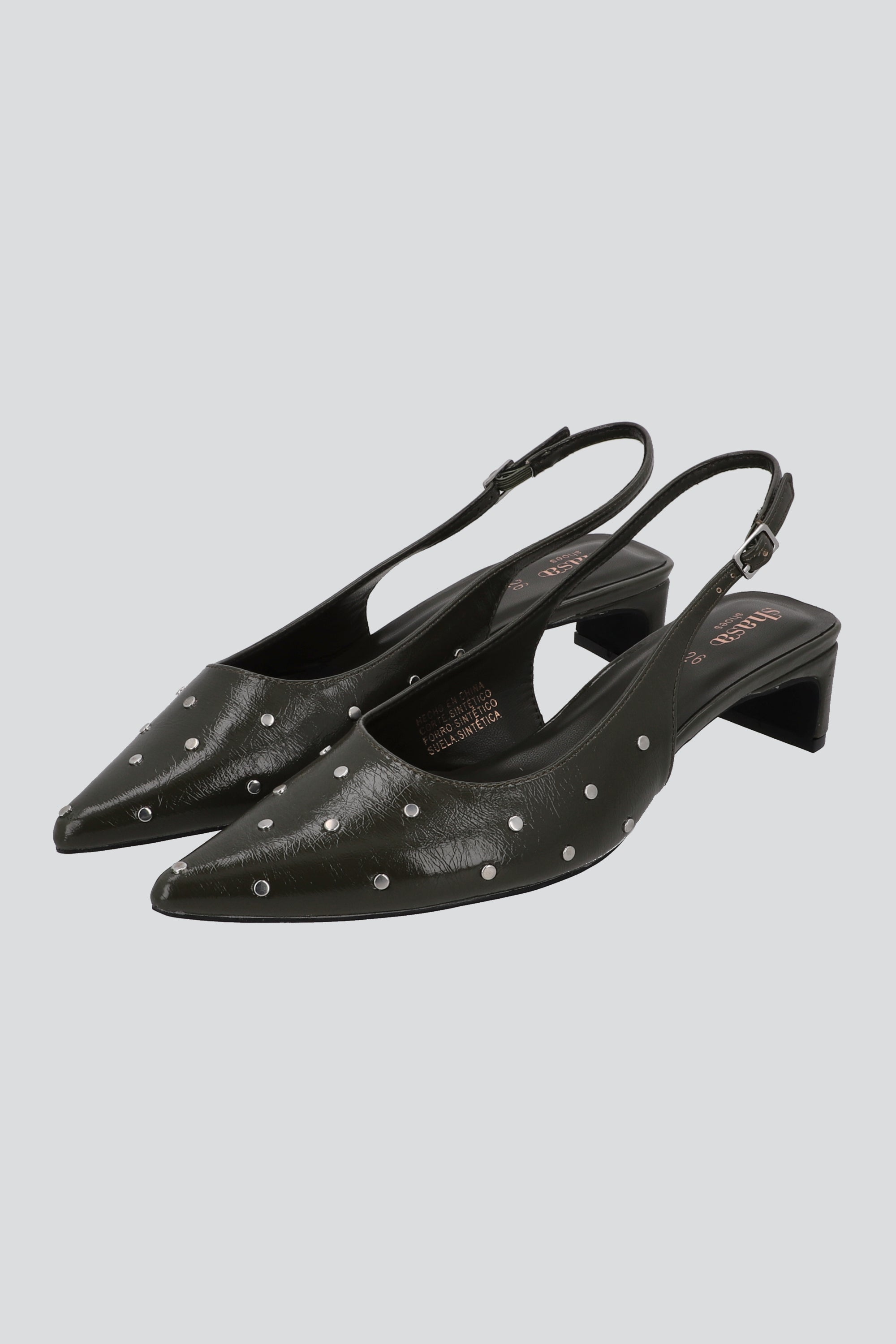 TACON BLOQUE POINTY STUDS OLIVO