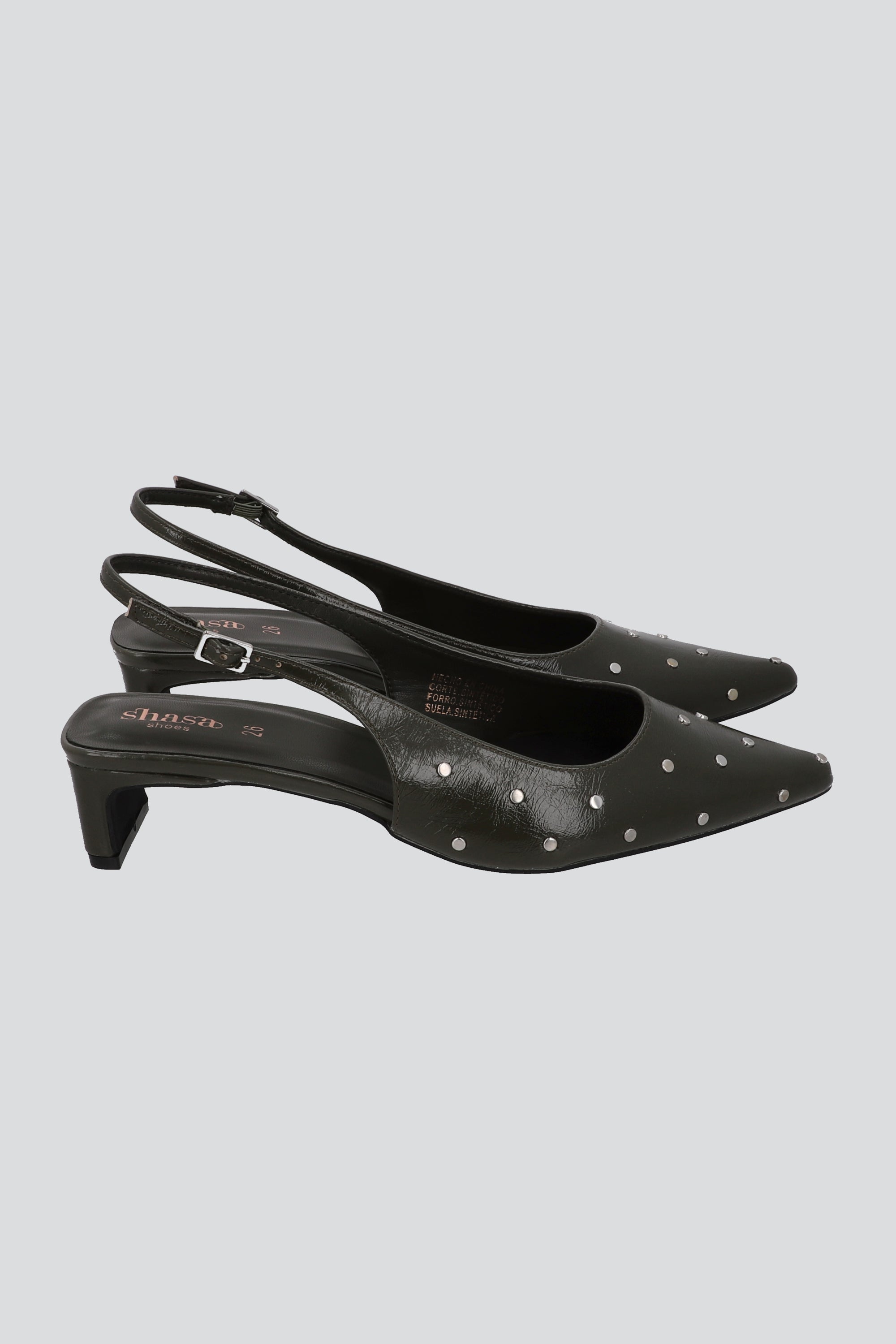 TACON BLOQUE POINTY STUDS OLIVO