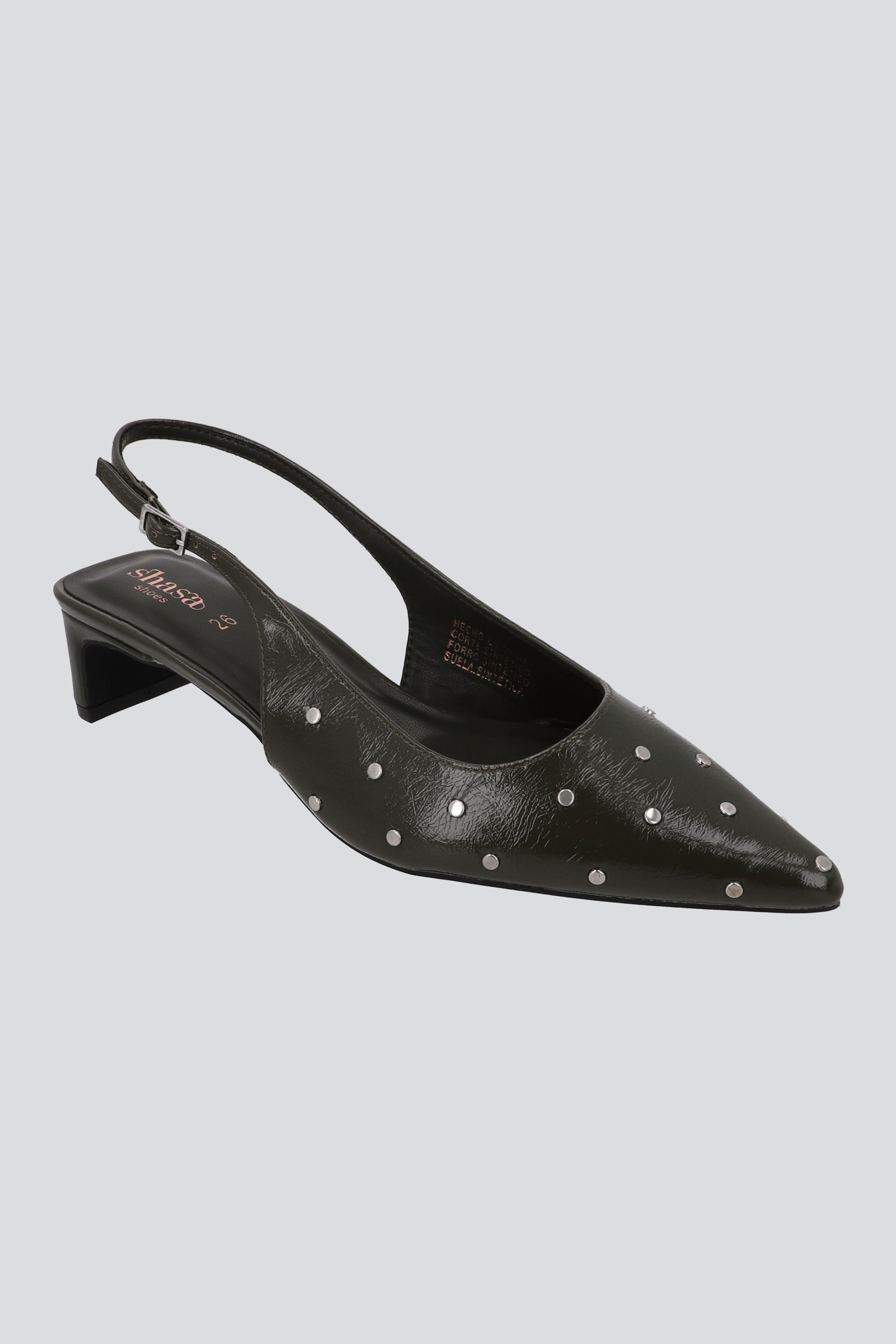 TACON BLOQUE POINTY STUDS OLIVO