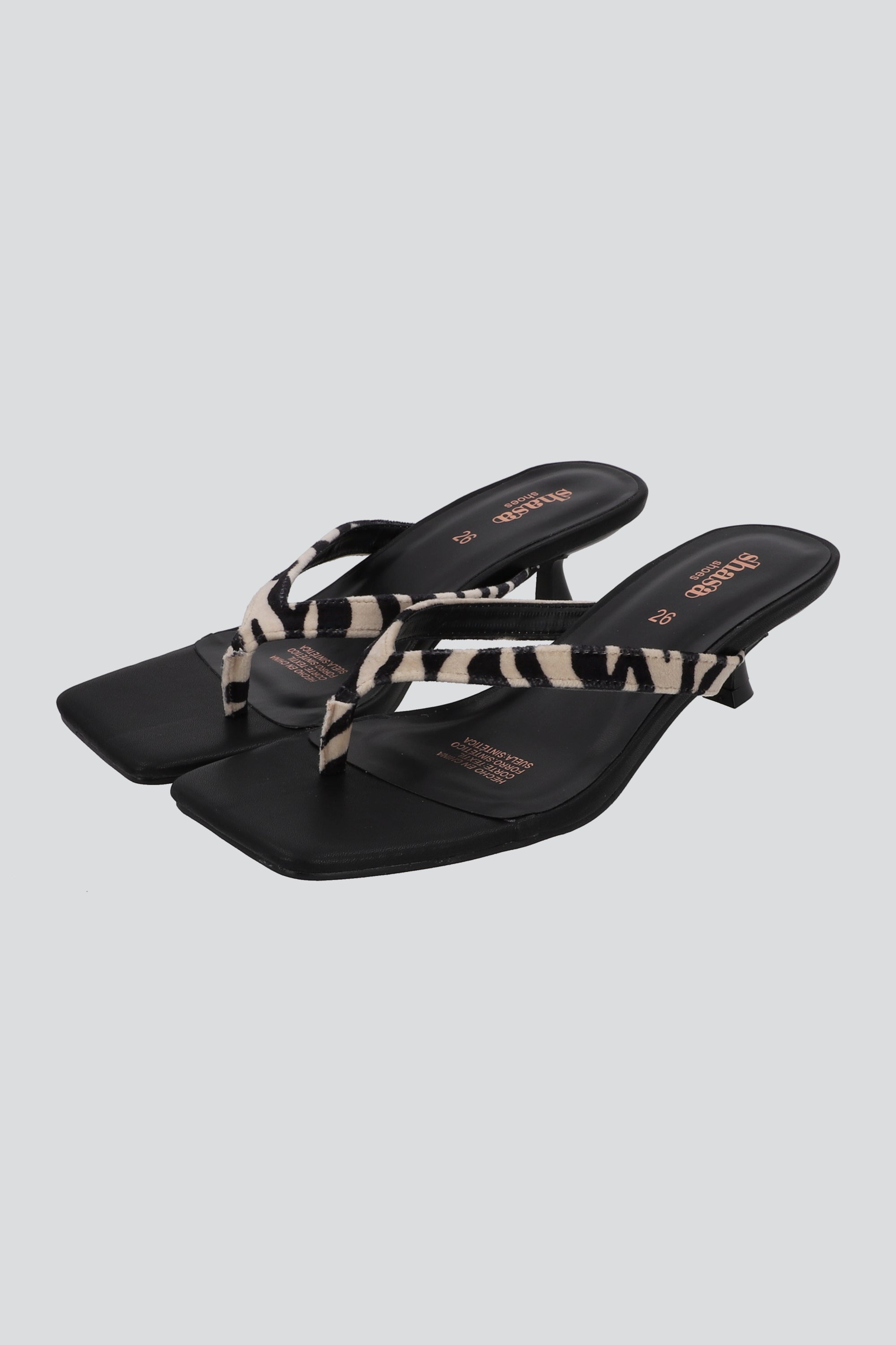 TACON PATA DE GALLO ANIMAL PRINT NEGRO