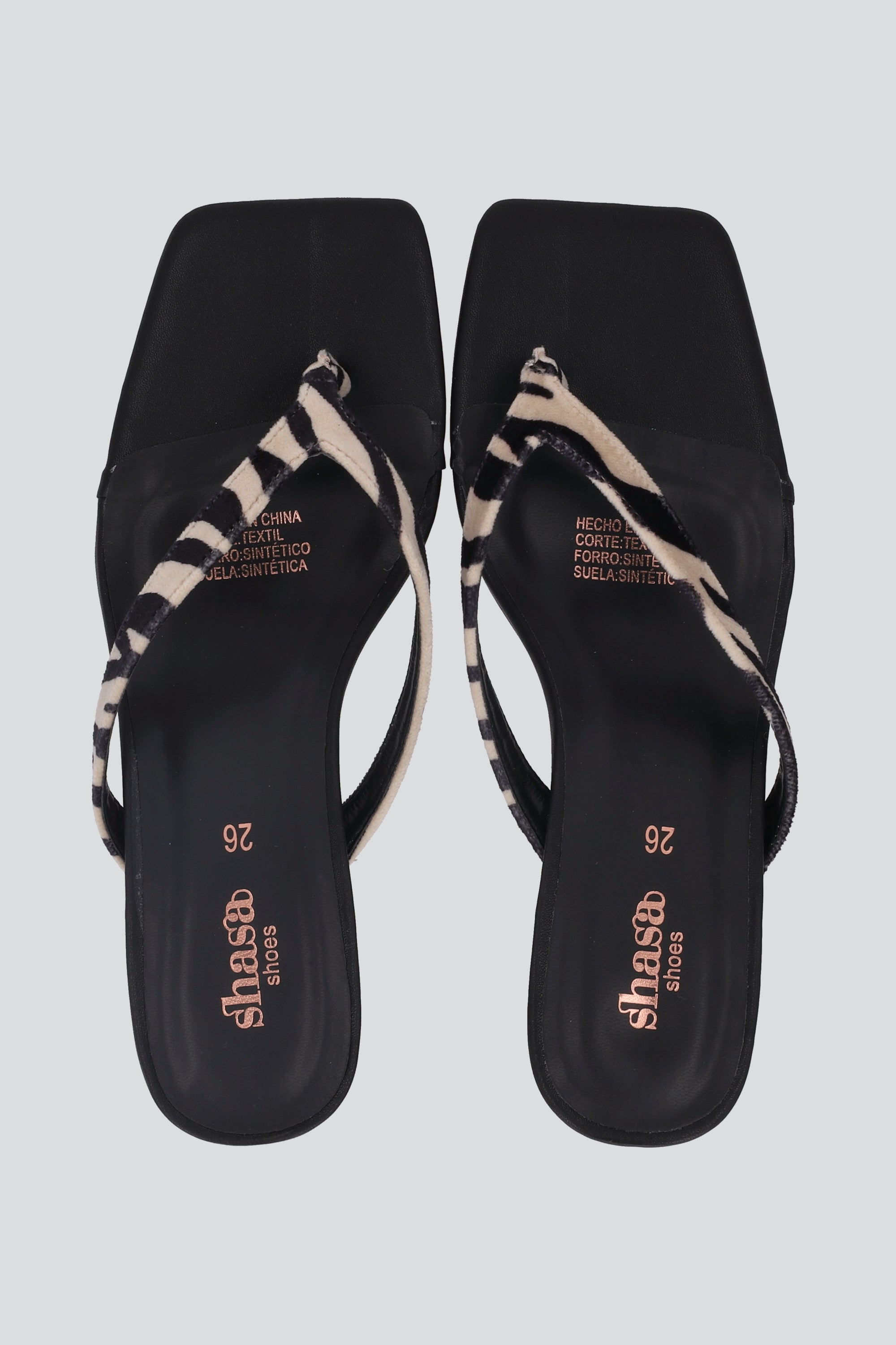 TACON PATA DE GALLO ANIMAL PRINT NEGRO