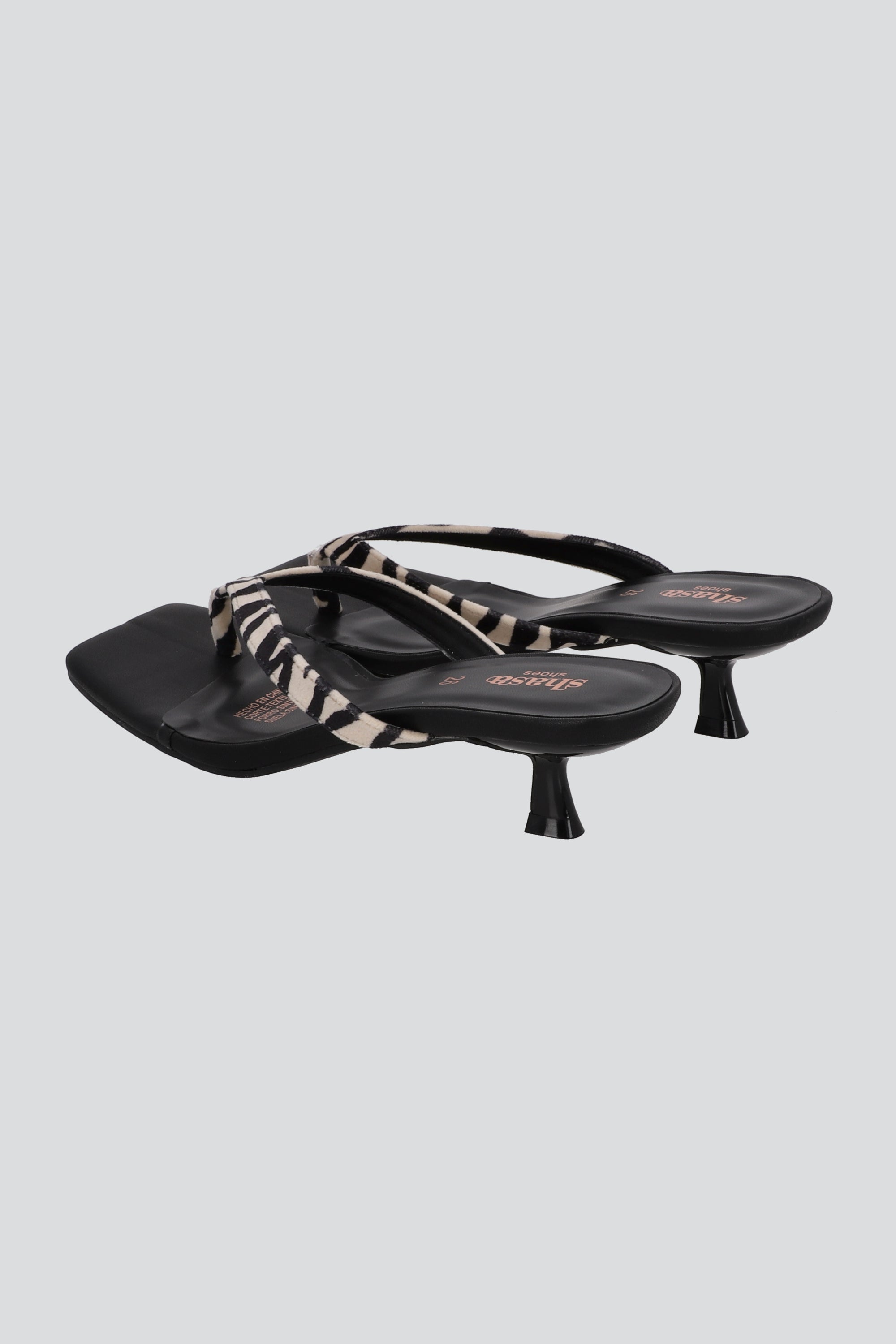 TACON PATA DE GALLO ANIMAL PRINT NEGRO