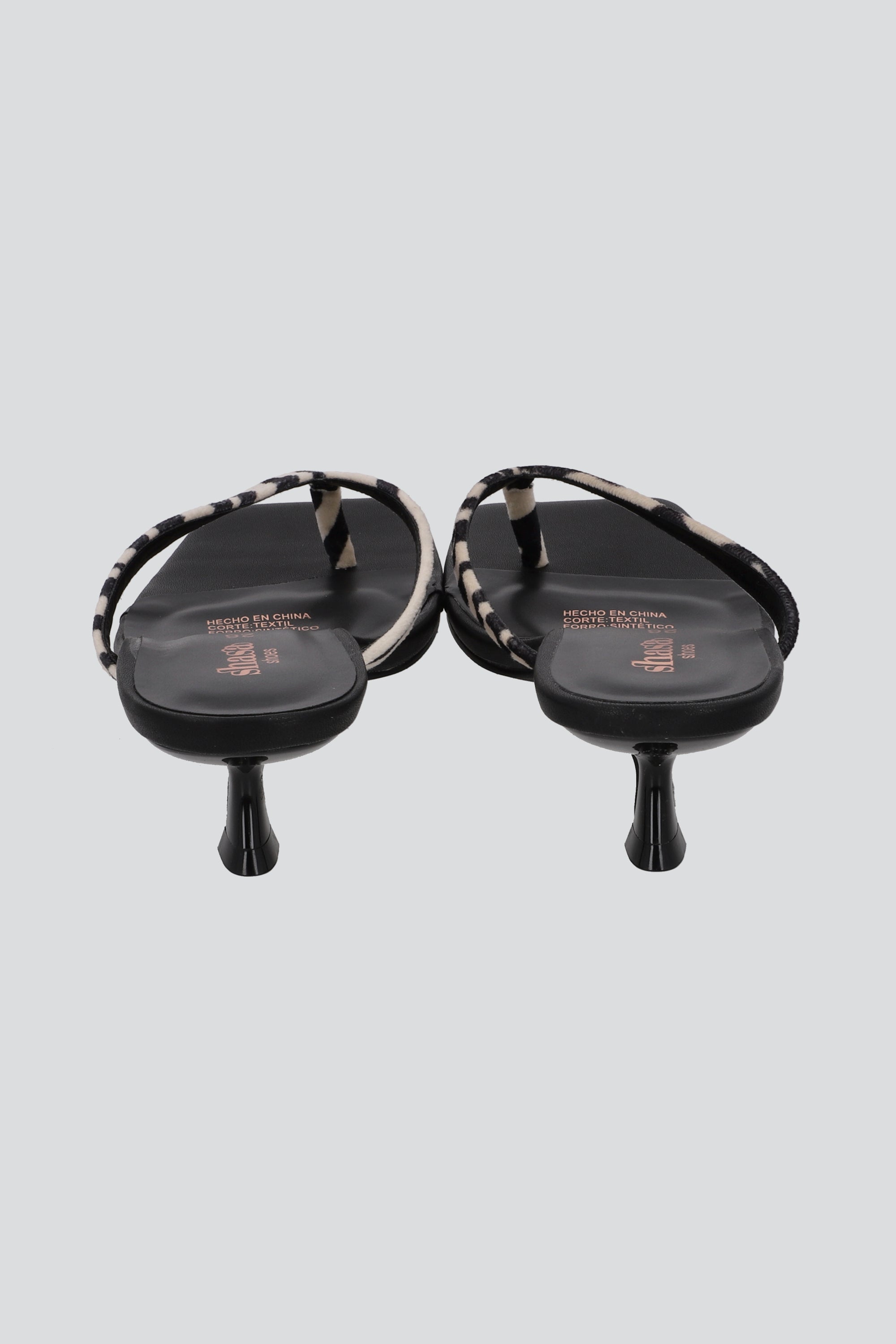 TACON PATA DE GALLO ANIMAL PRINT NEGRO