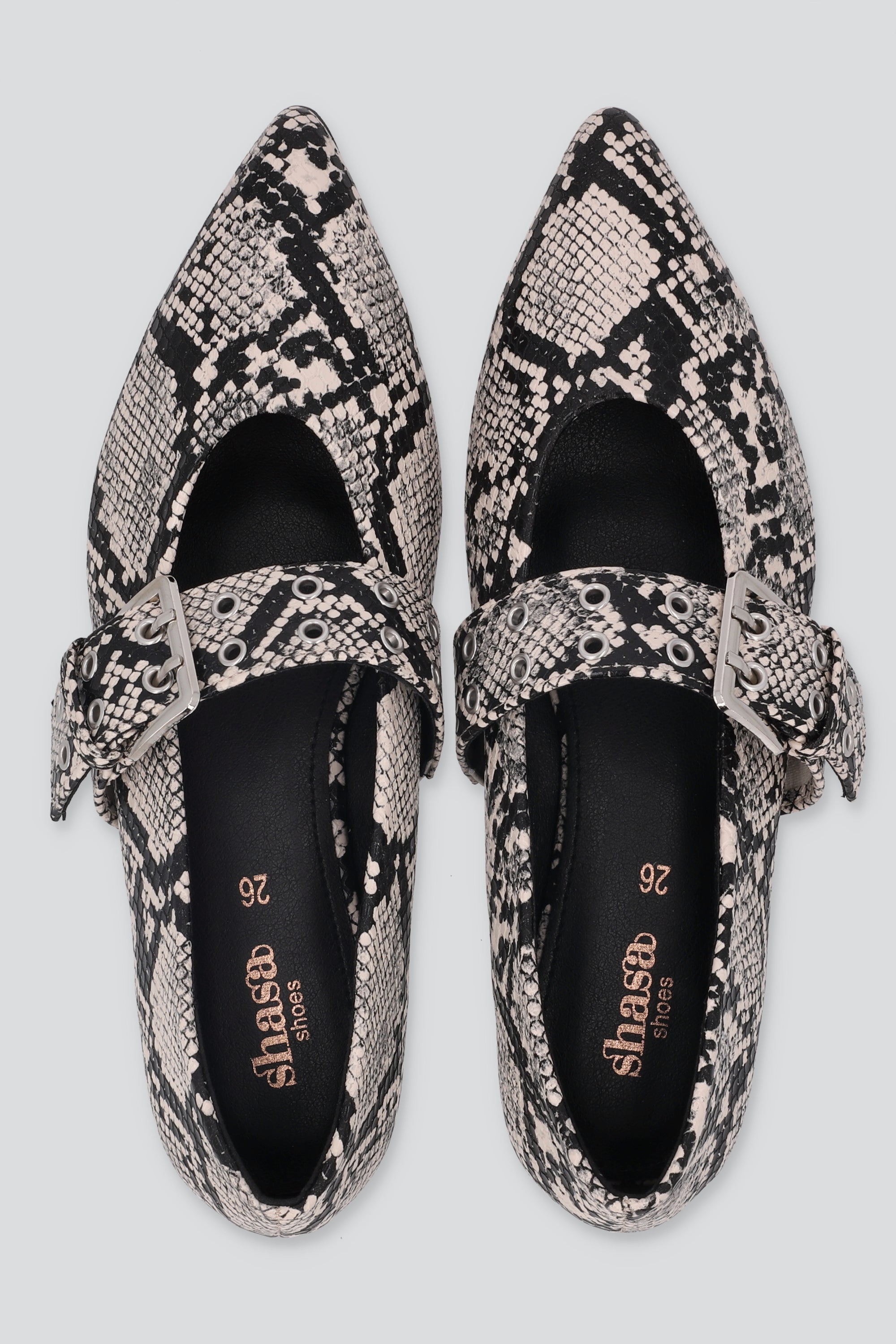 FLAT POINTY SERPIENTE GRIS COMBO