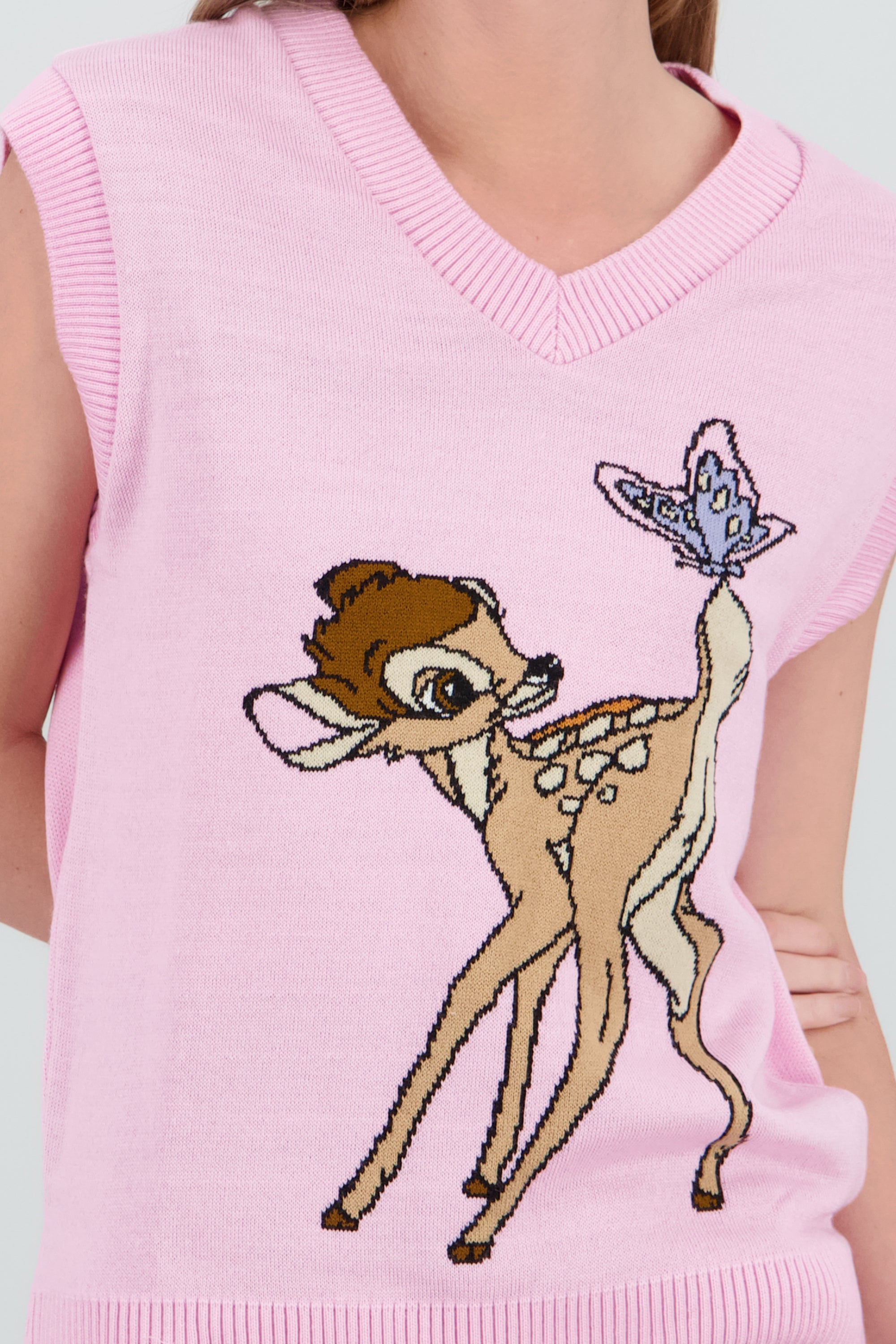 Chaleco tejido Bambi ROSA
