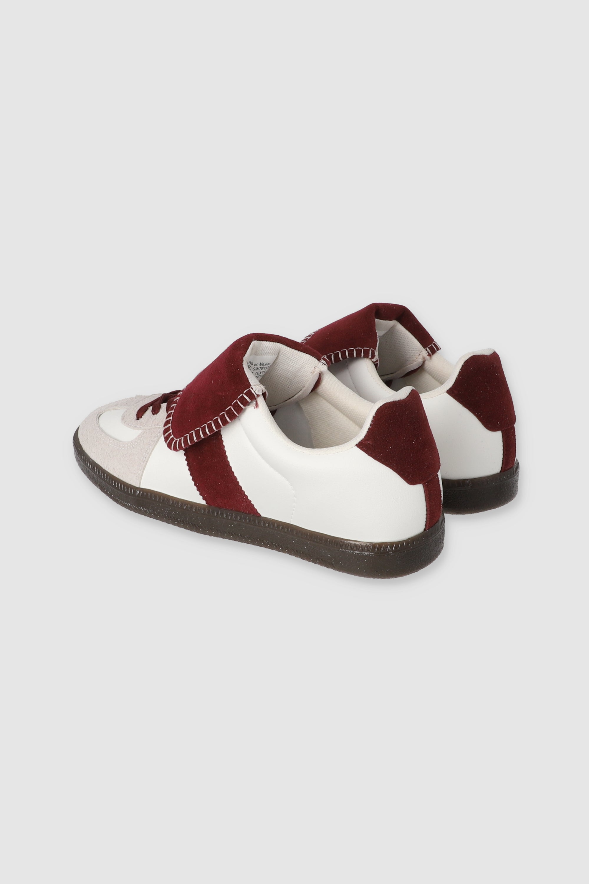 Tenis casual lengueta suede VINO