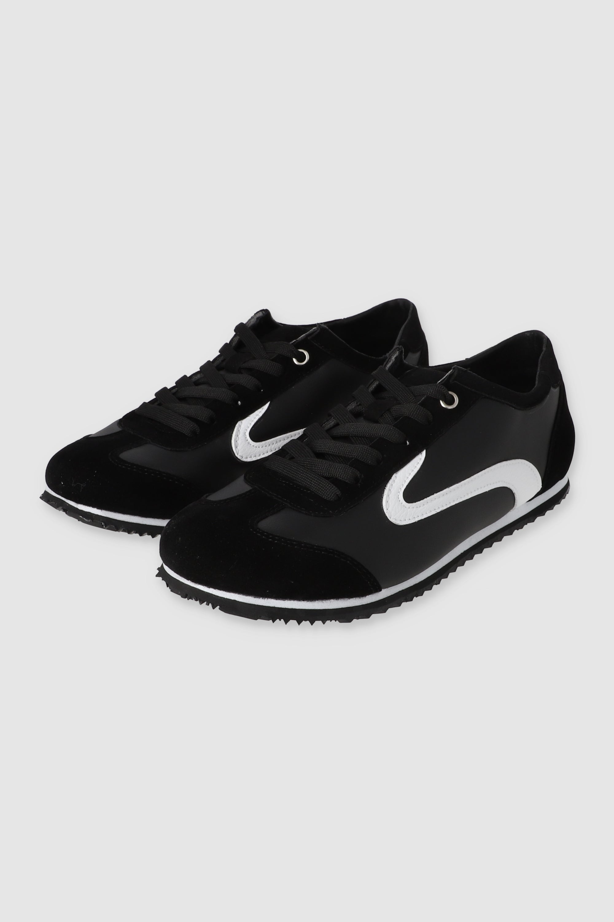 Tenis casual redondeado suede NEGRO