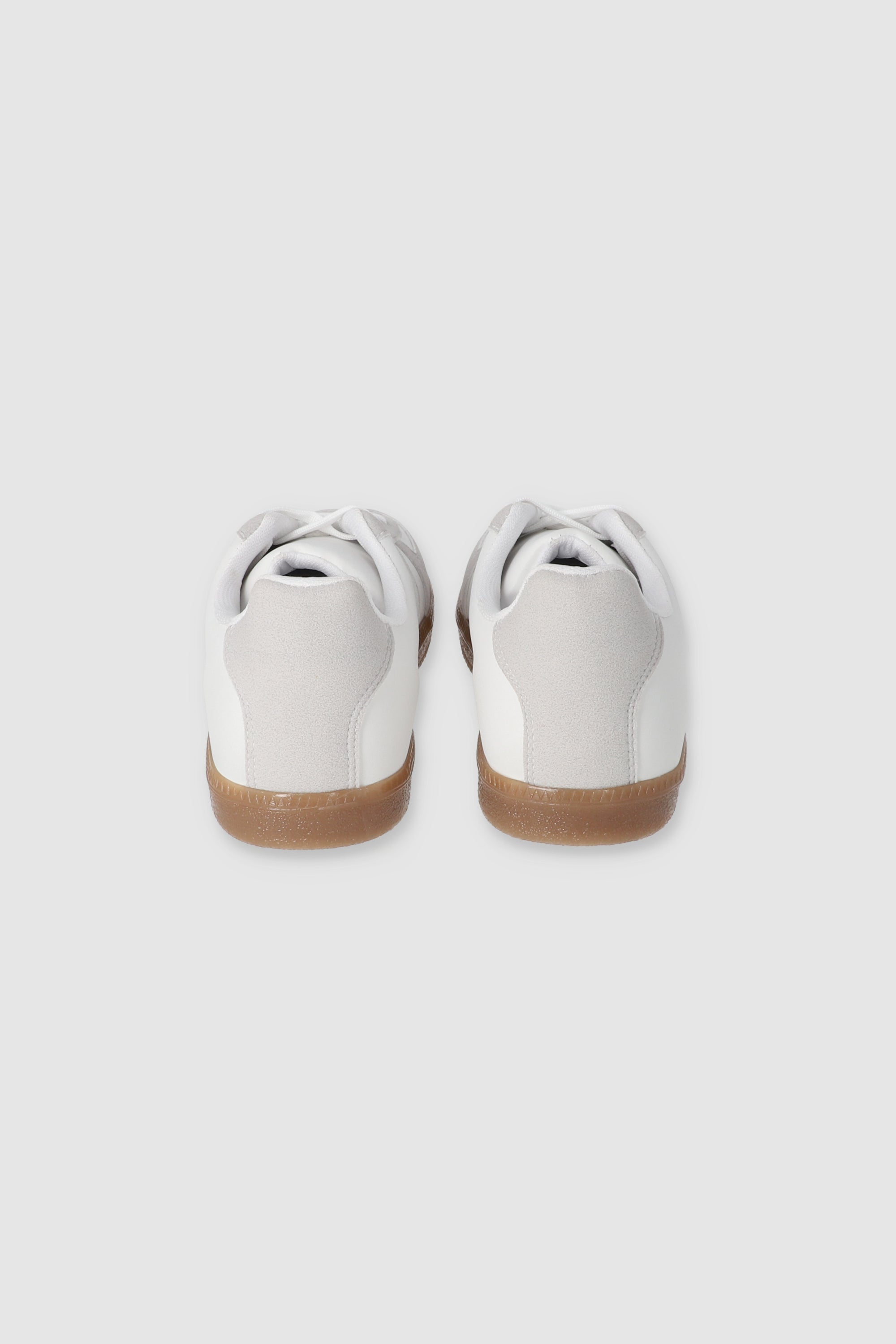 Tenis casual contraste materiales BLANCO