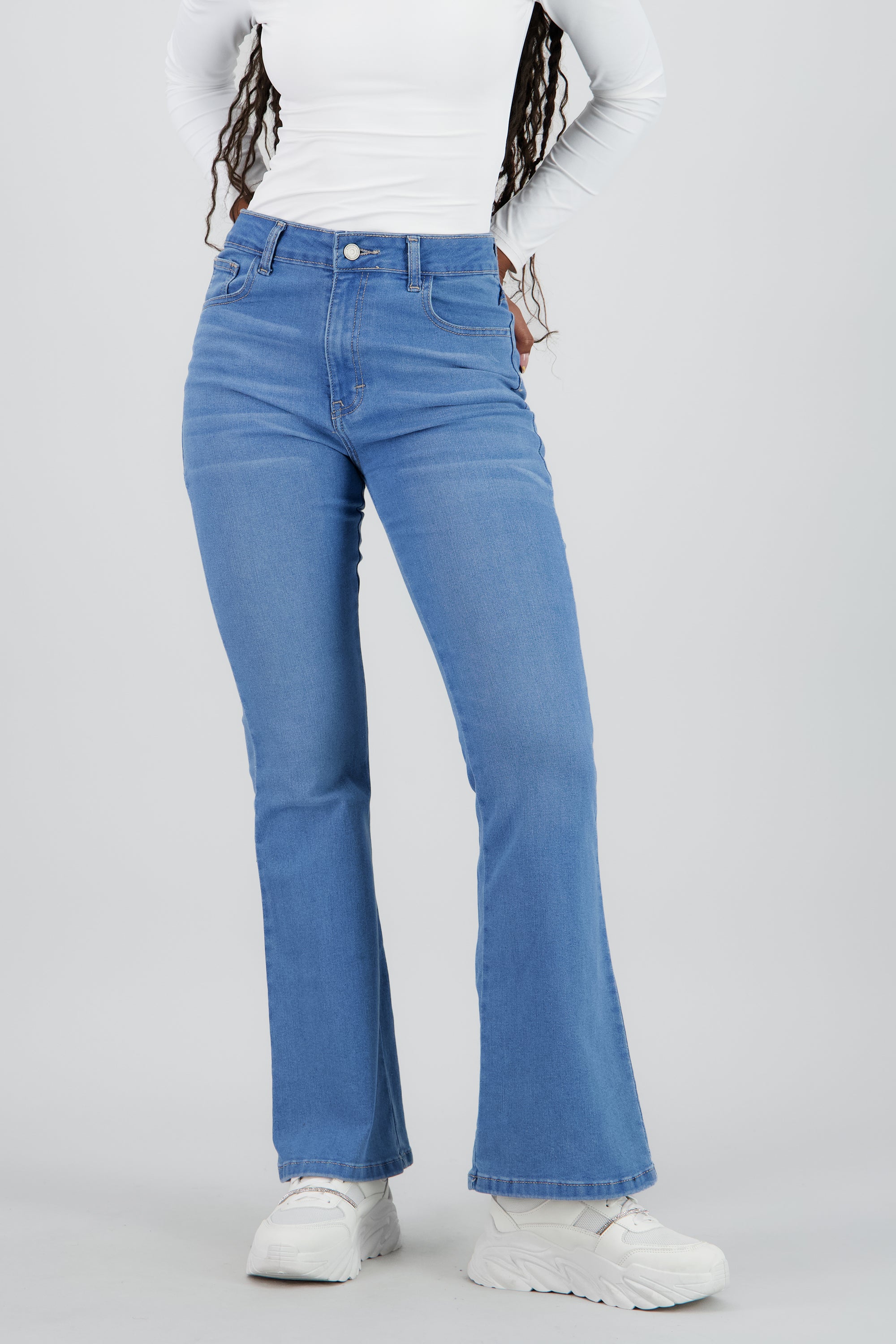 Jeans flare crop LIGHT WASH