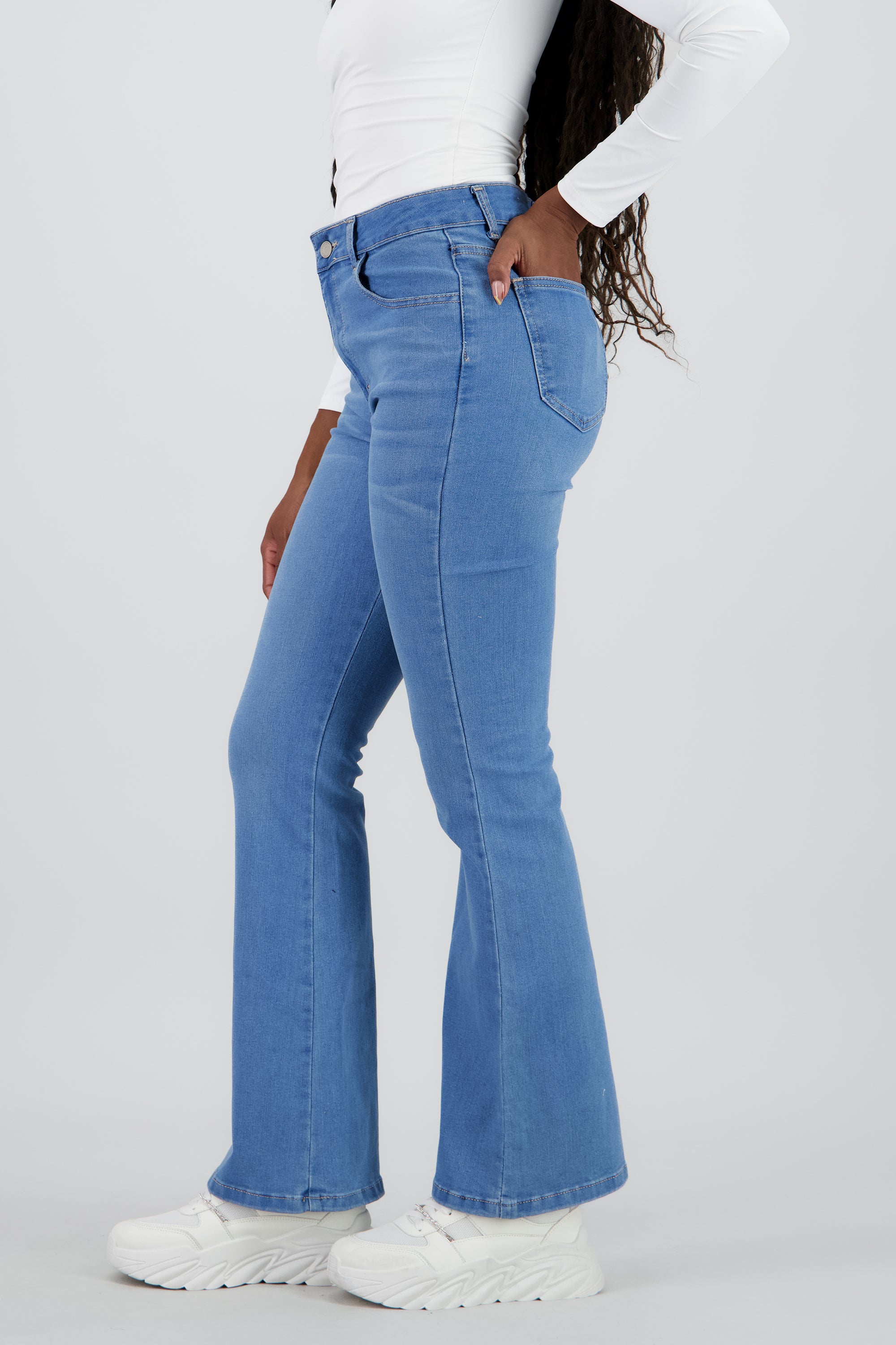 Jeans flare crop LIGHT WASH