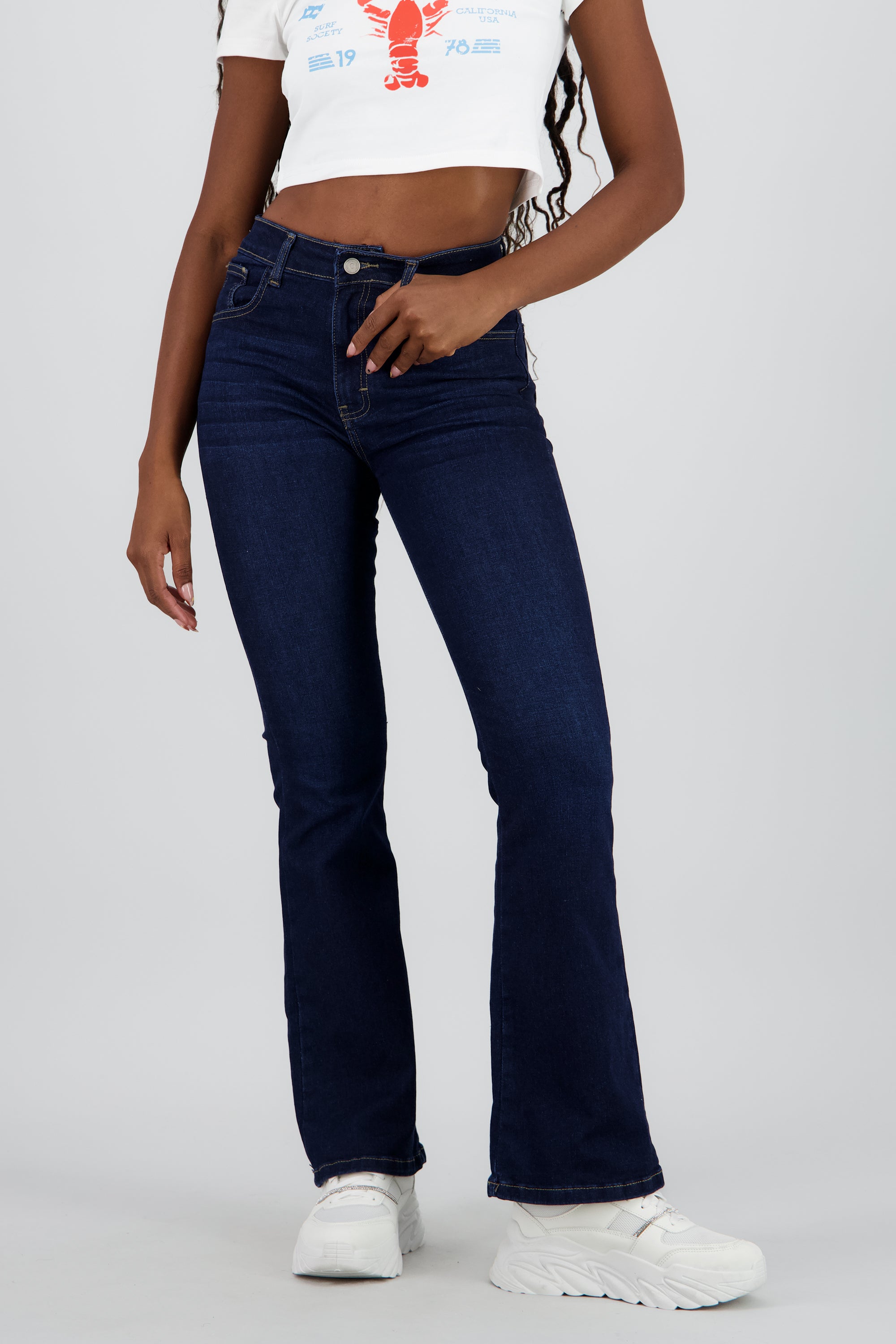 Jeans flare crop MEDIUM WASH