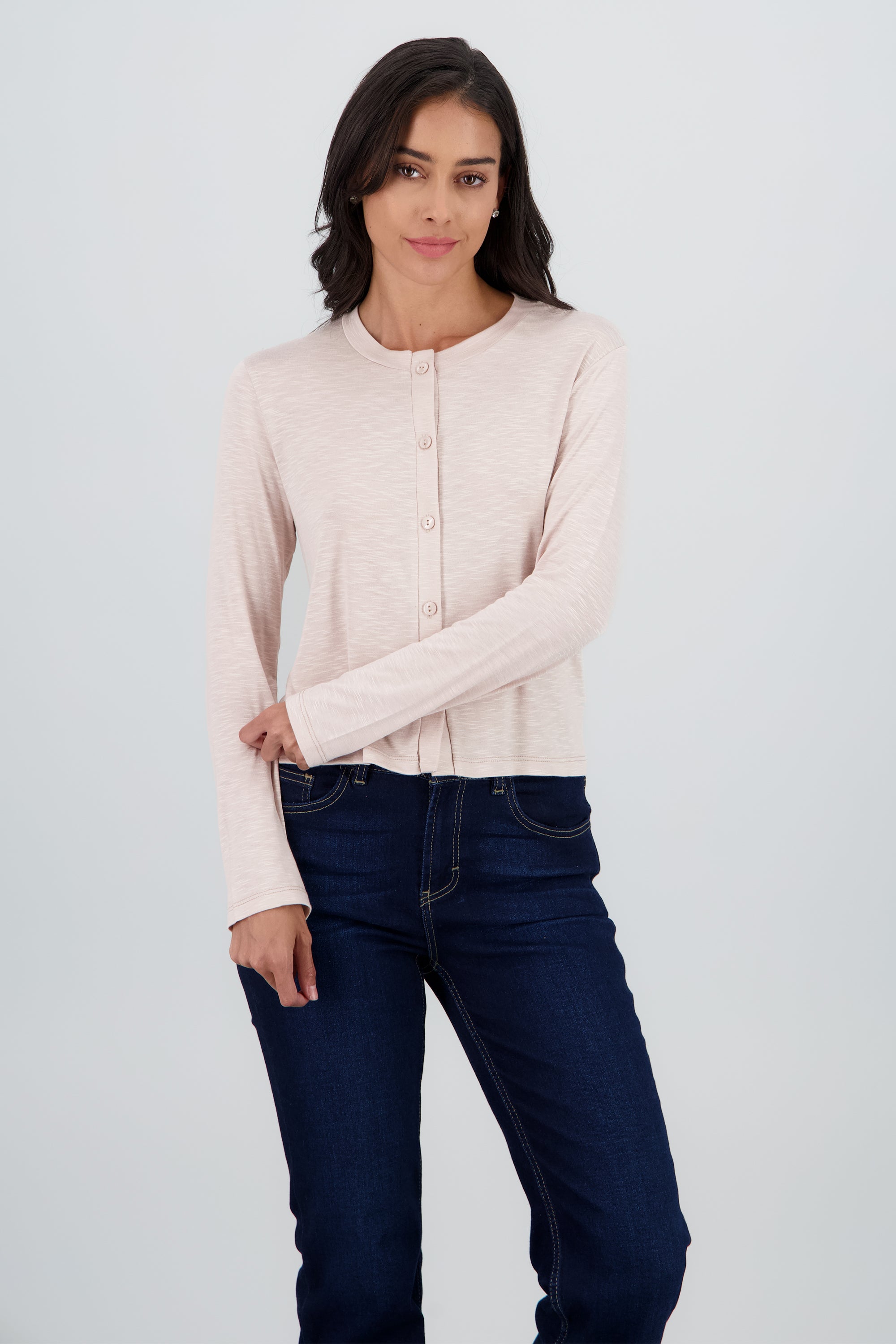 Cardigan ligero detalle botones manga larga BEIGE