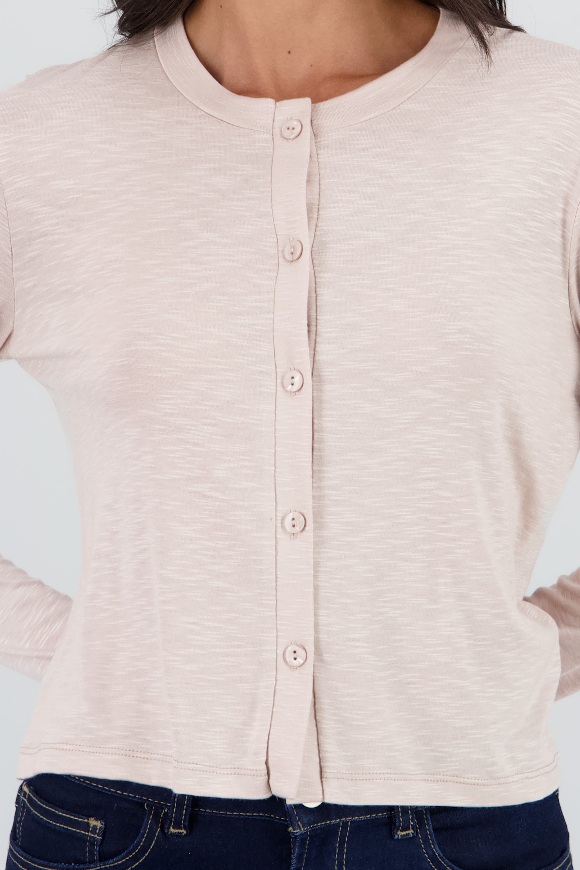 Cardigan ligero detalle botones manga larga BEIGE