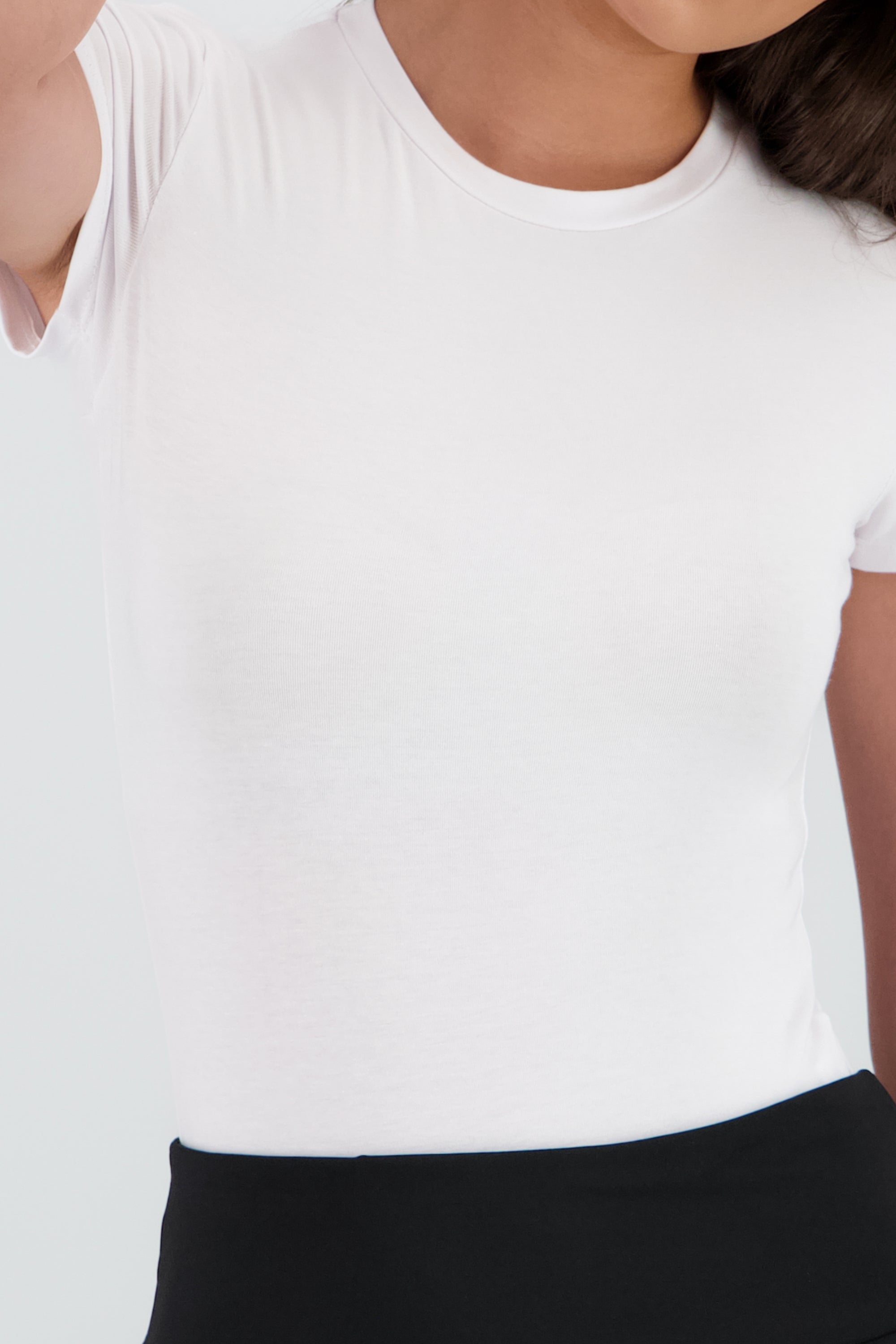 Body manga corta escote rendondo BLANCO
