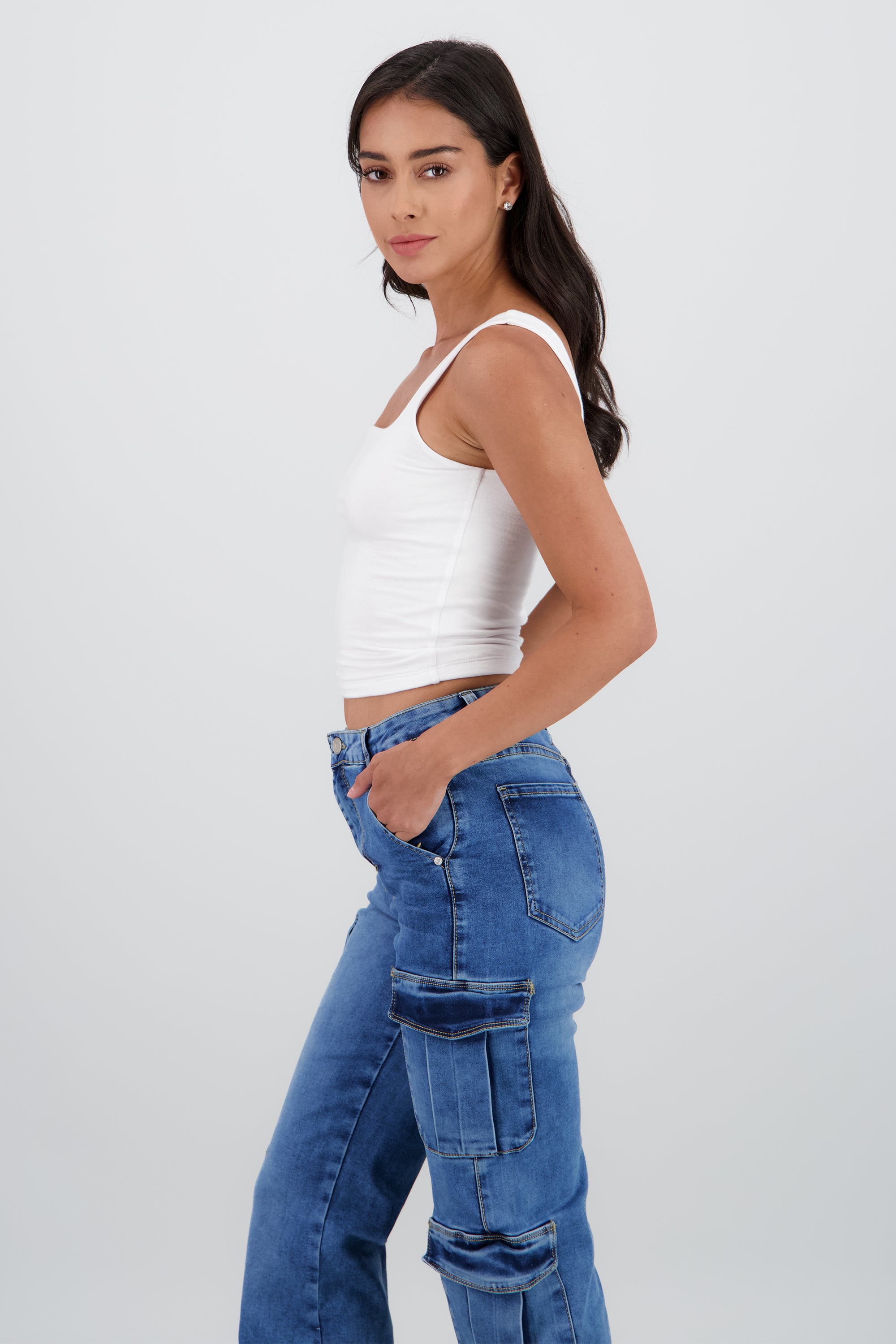 Top corto escote cuadrado BLANCO