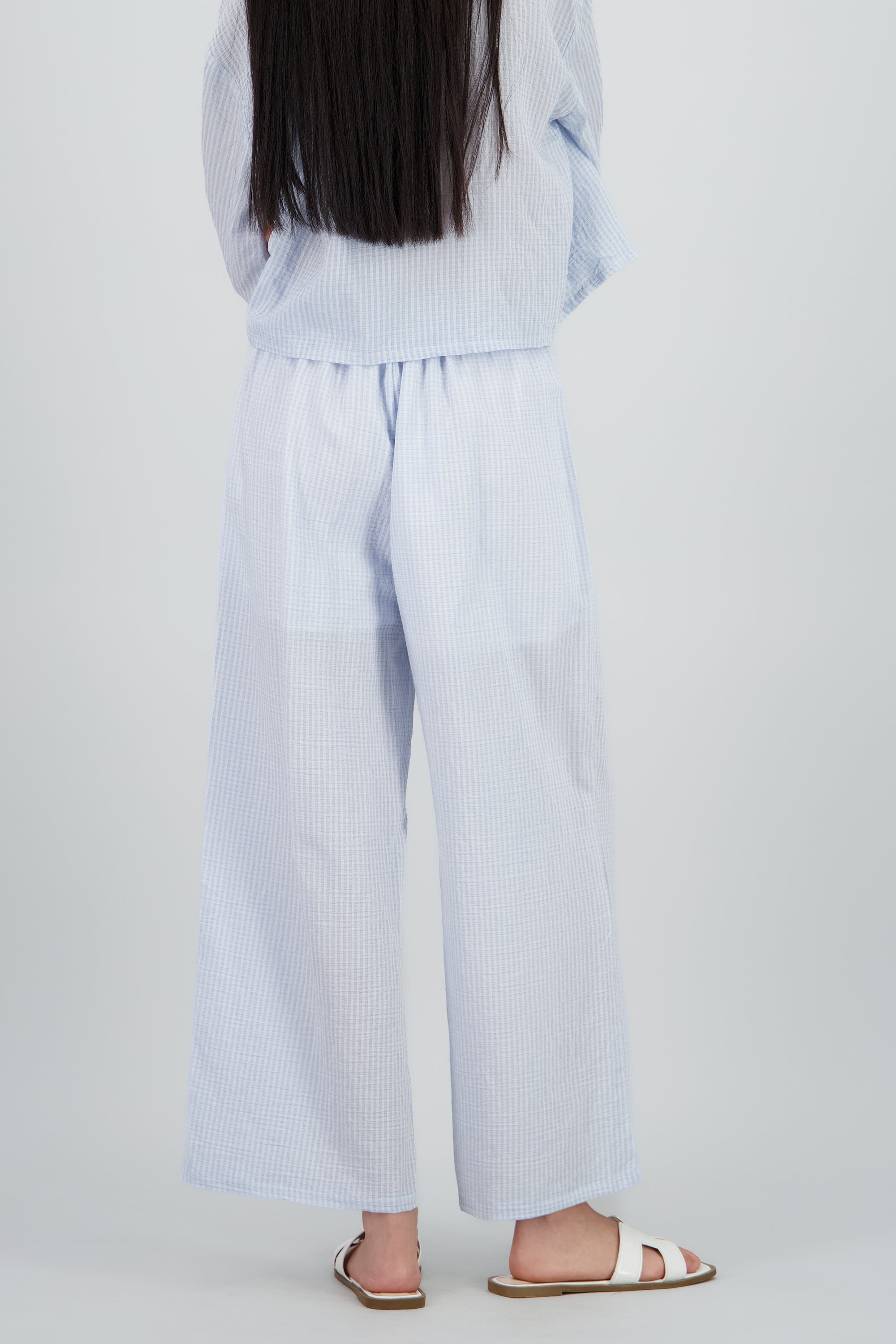 Pantalon mini cuadros AZUL COMBO