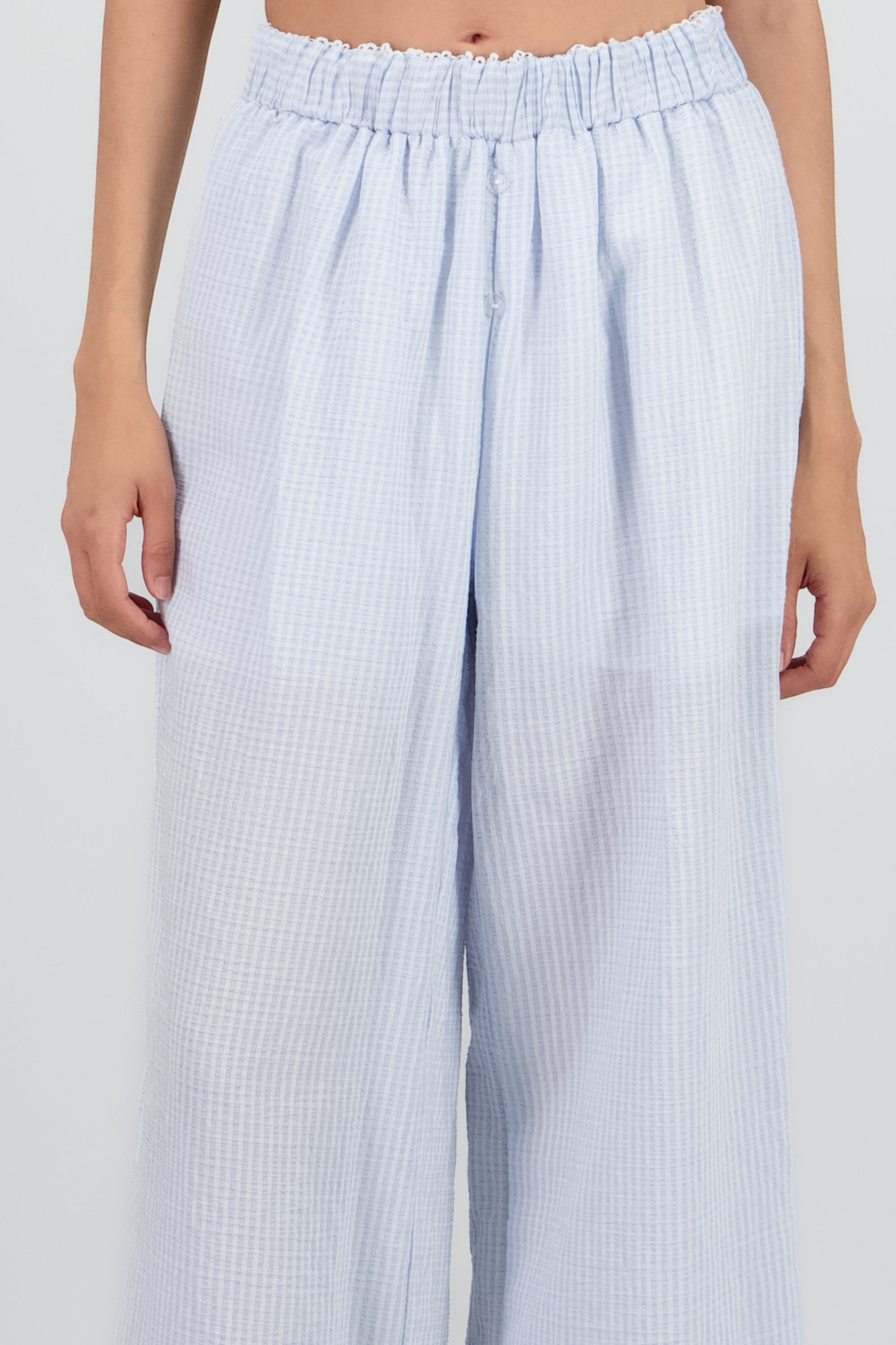Pantalon mini cuadros AZUL COMBO