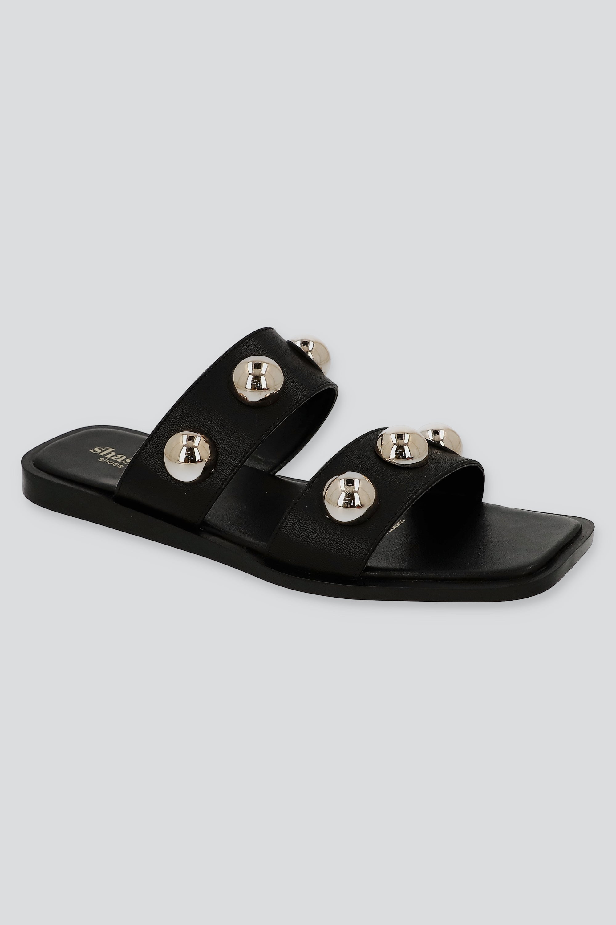 Sandalia dos tiras mega studs NEGRO