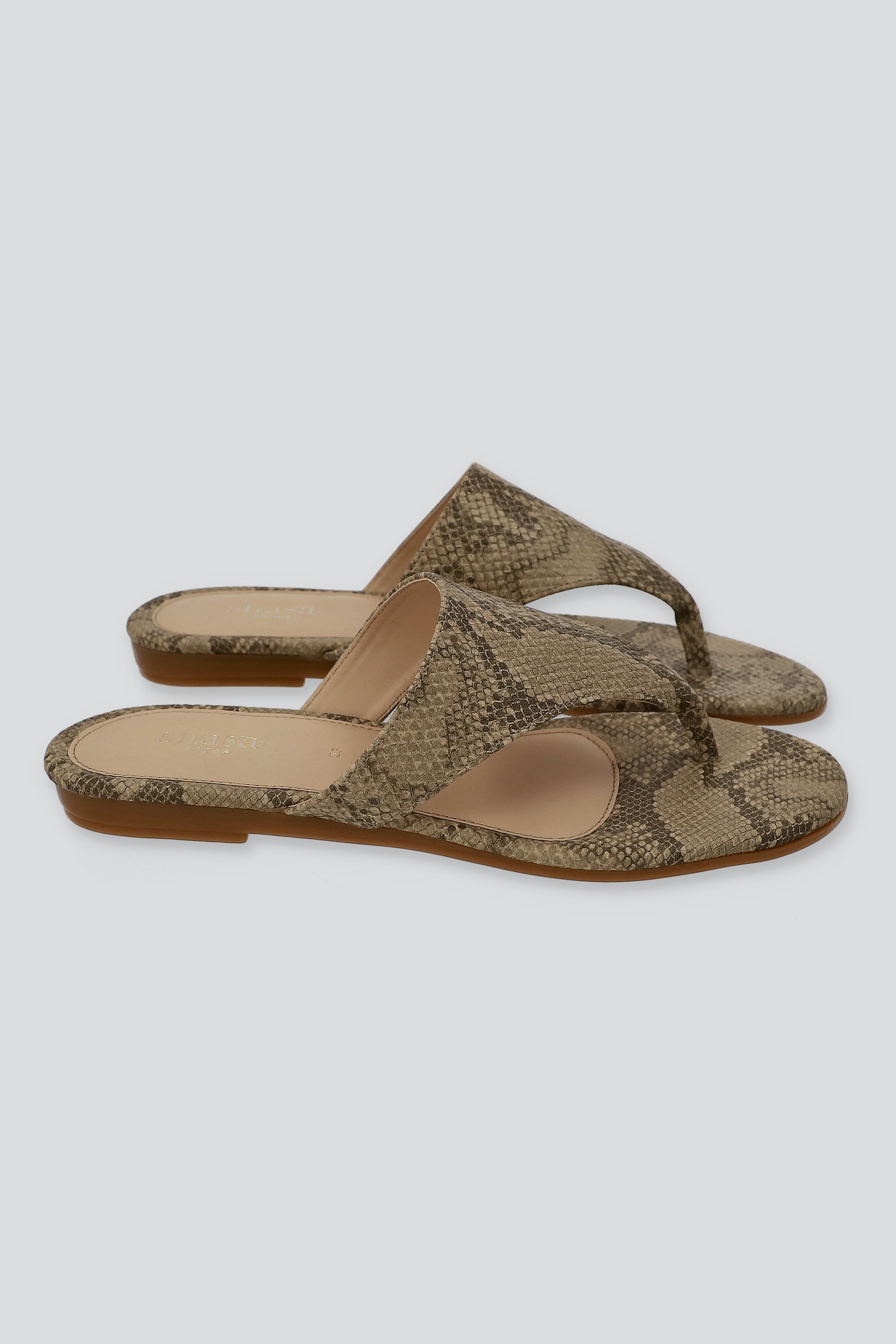 Sandalia pata de gallo serpiente BEIGE